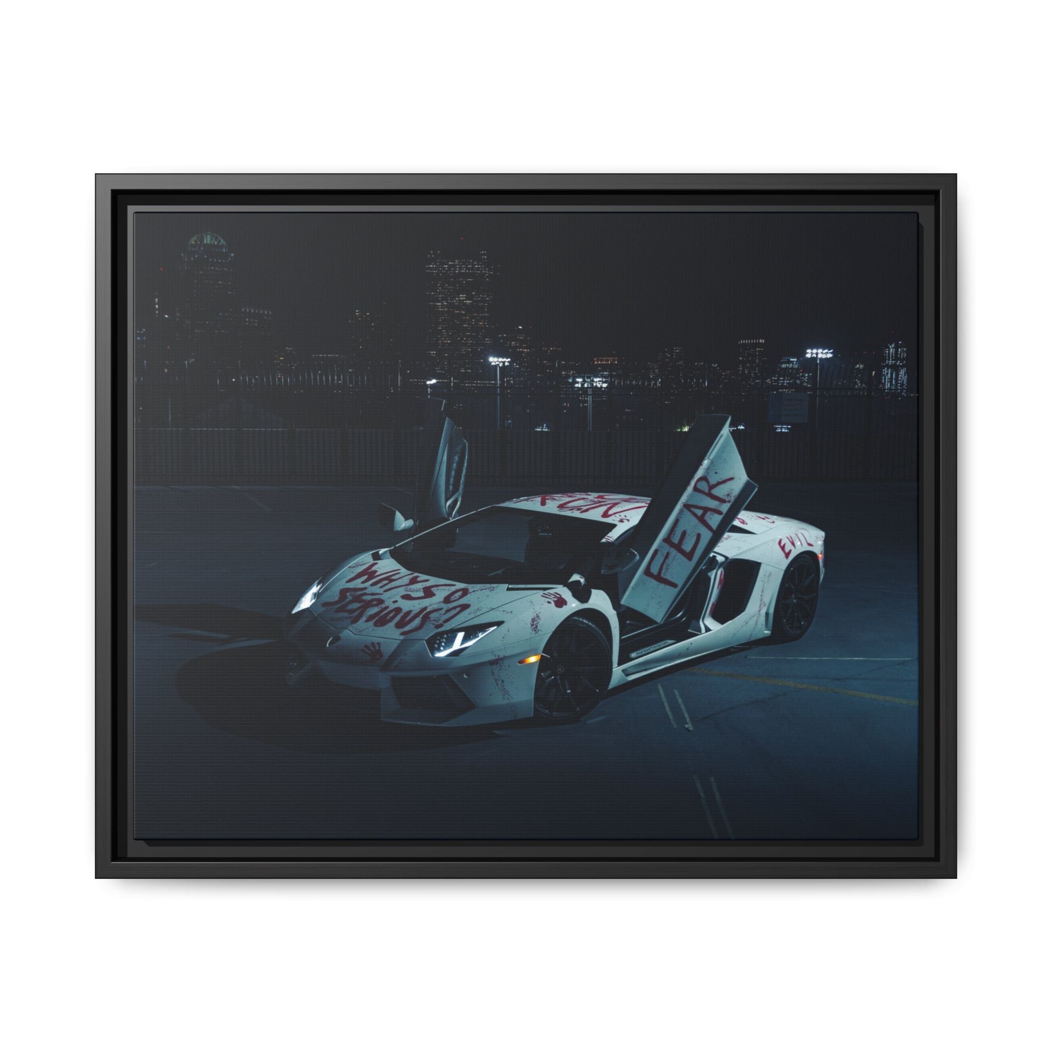 Lamborghini 'Fear' Graffiti Framed Canvas