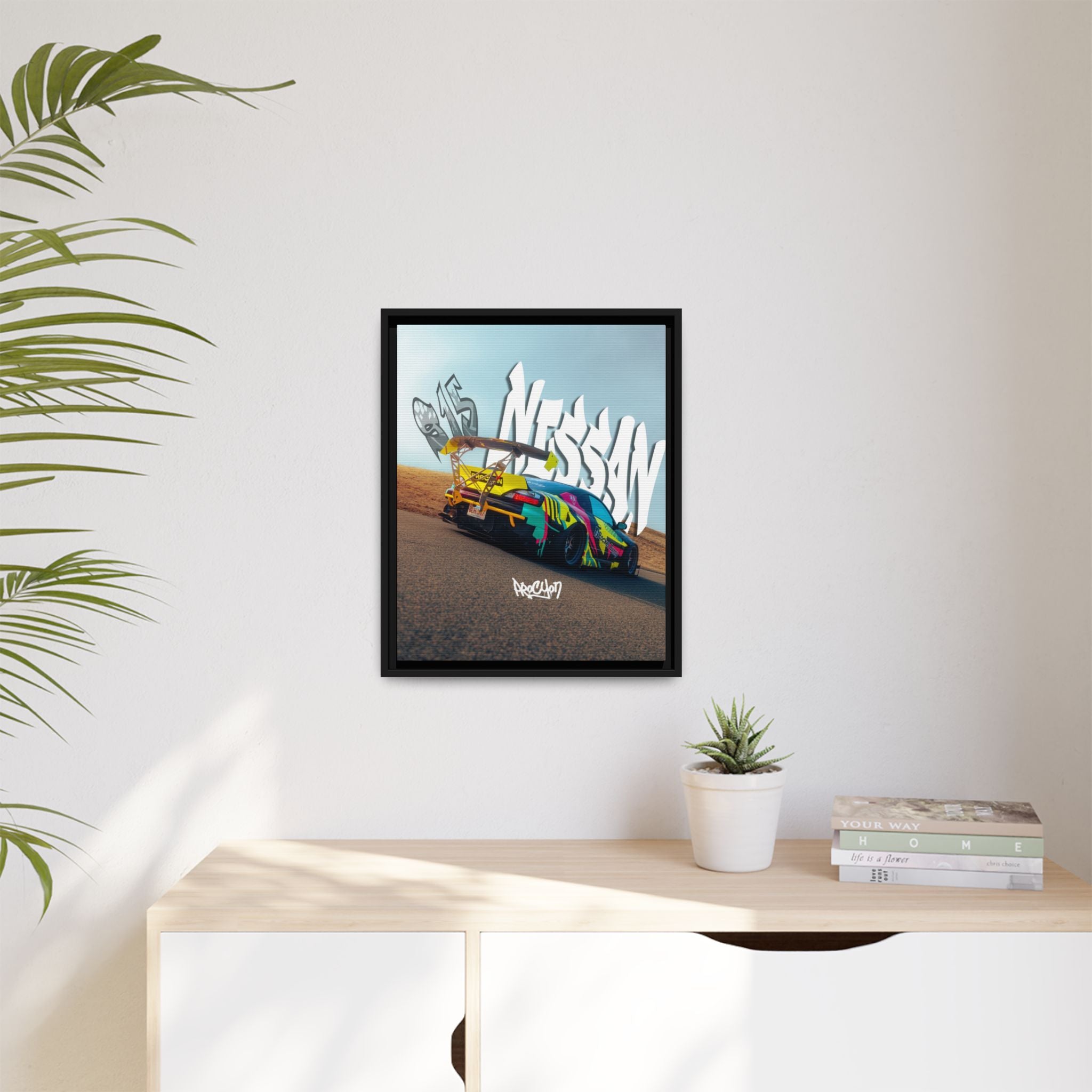 Nissan Skyline Racing Framed Canvas