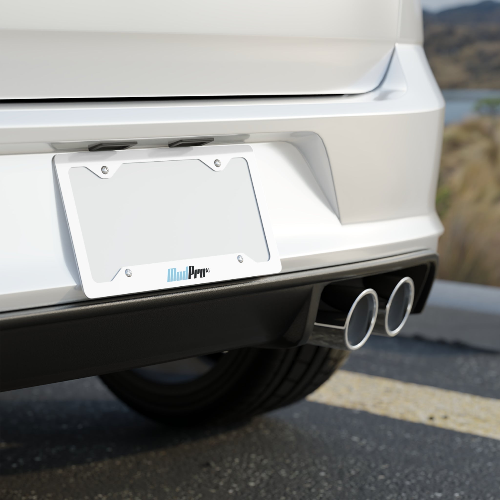 ModPro License Plate Frame - White