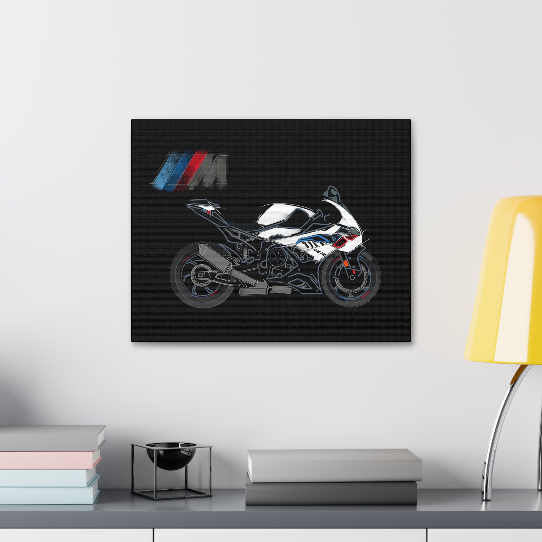 BMW Bike + Logo Canvas