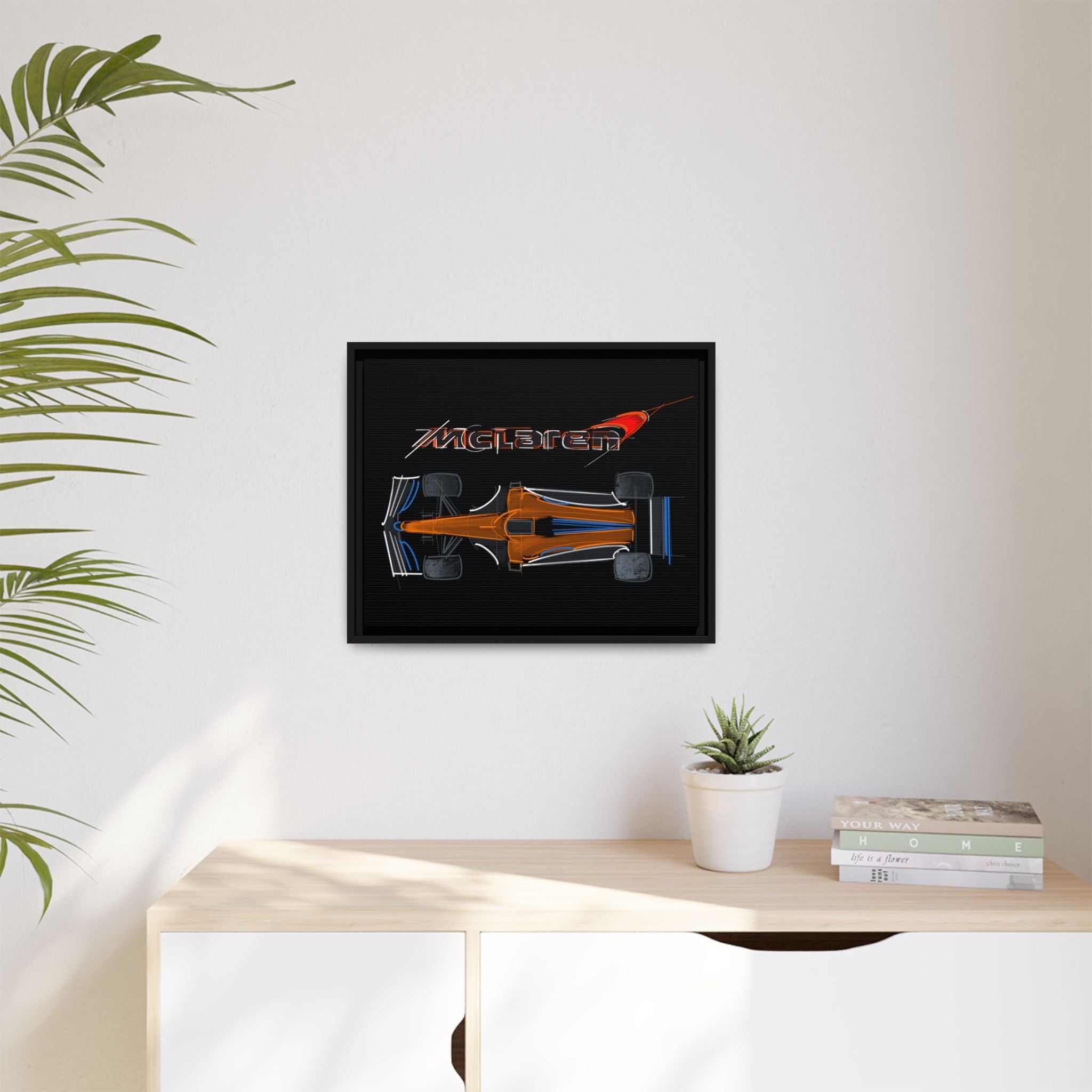 McLaren F1 Overhead + Logo Framed