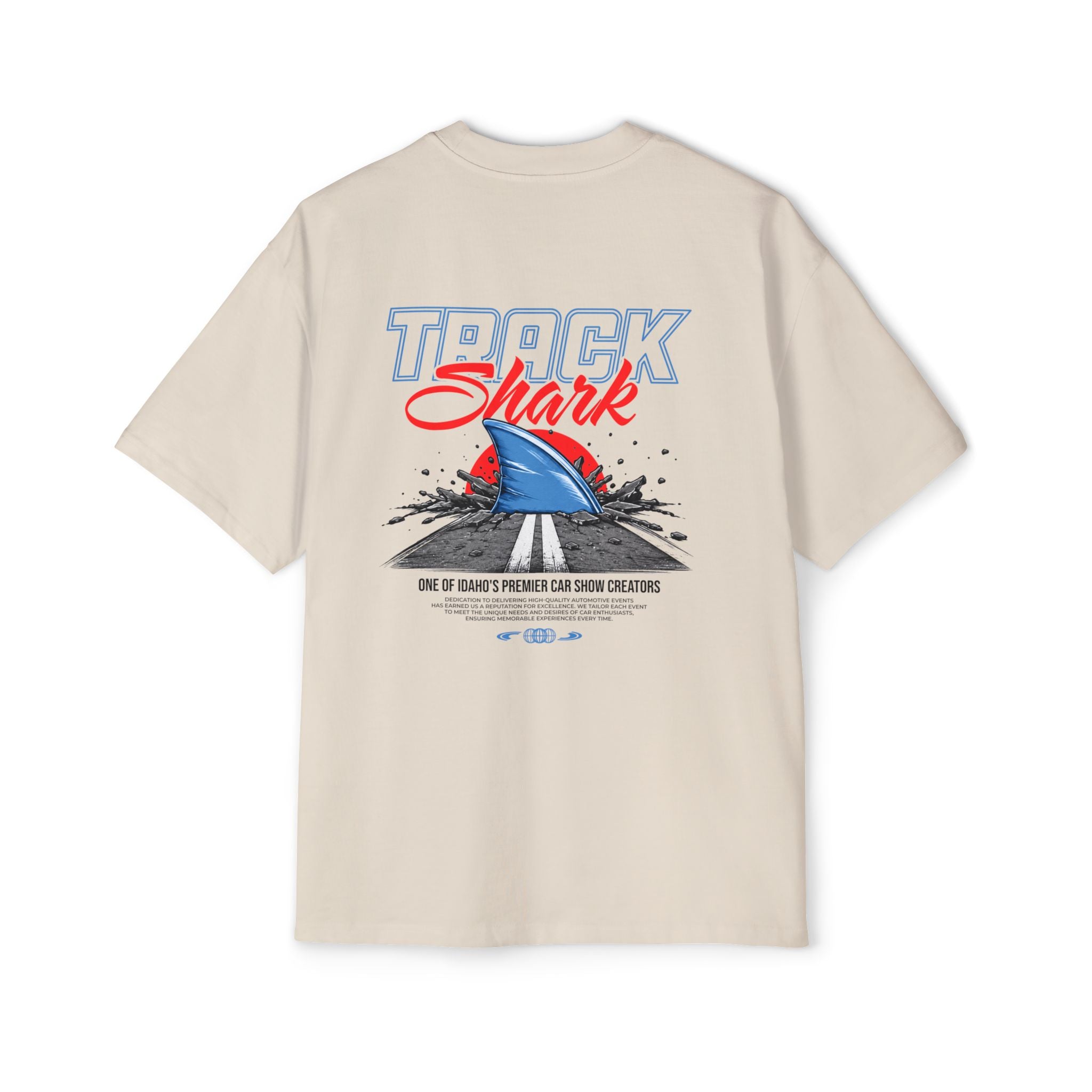 TRACKSHARK CLUB — Retro Racing Shark Graphic Shirt