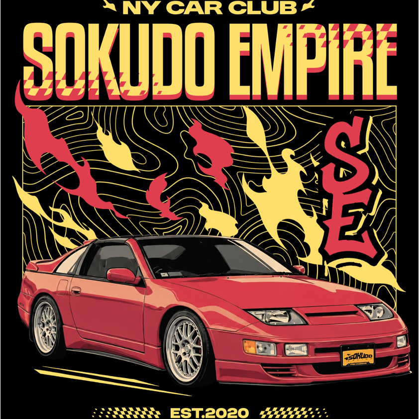 SOKUDO EMPIRE Retro JDM Car Club Washed Tank Top - Women's