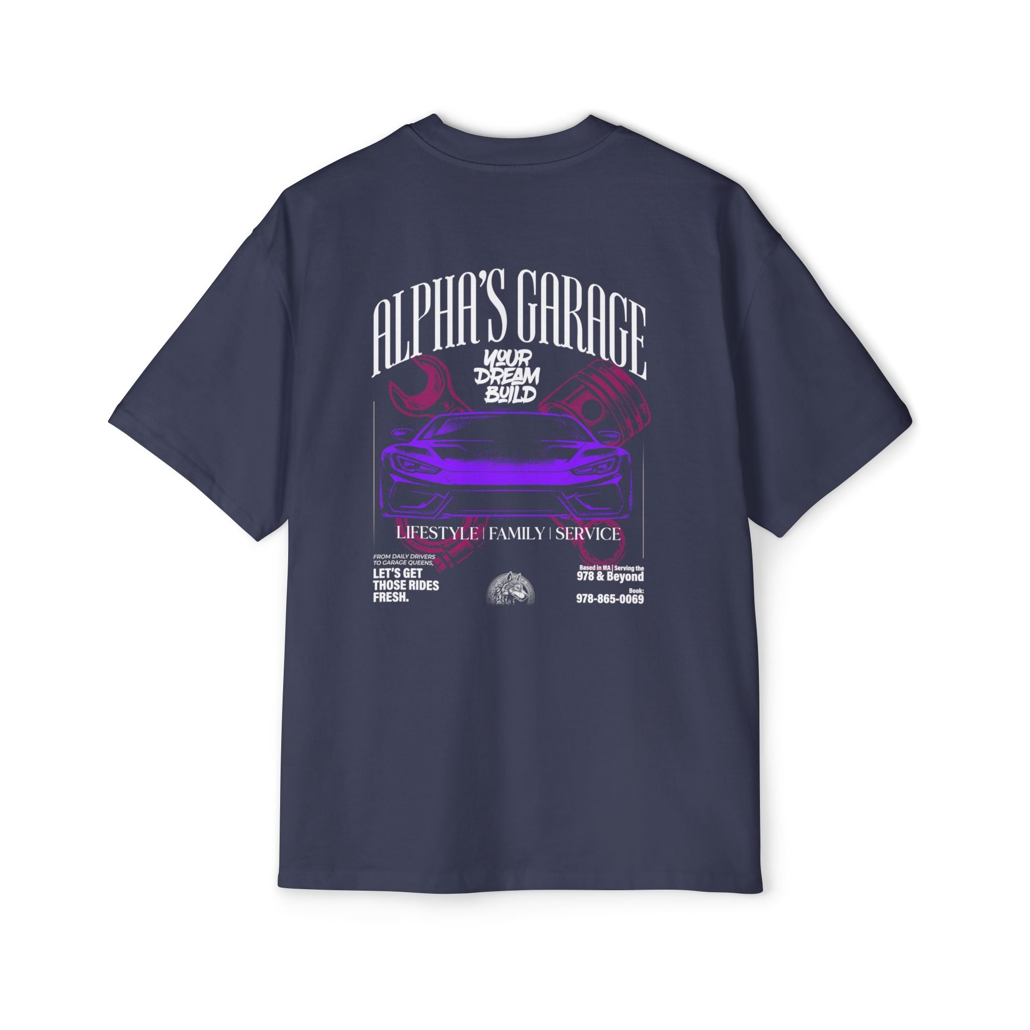 ALPHA'S GARAGE Vintage Car Pit Crew Shirt