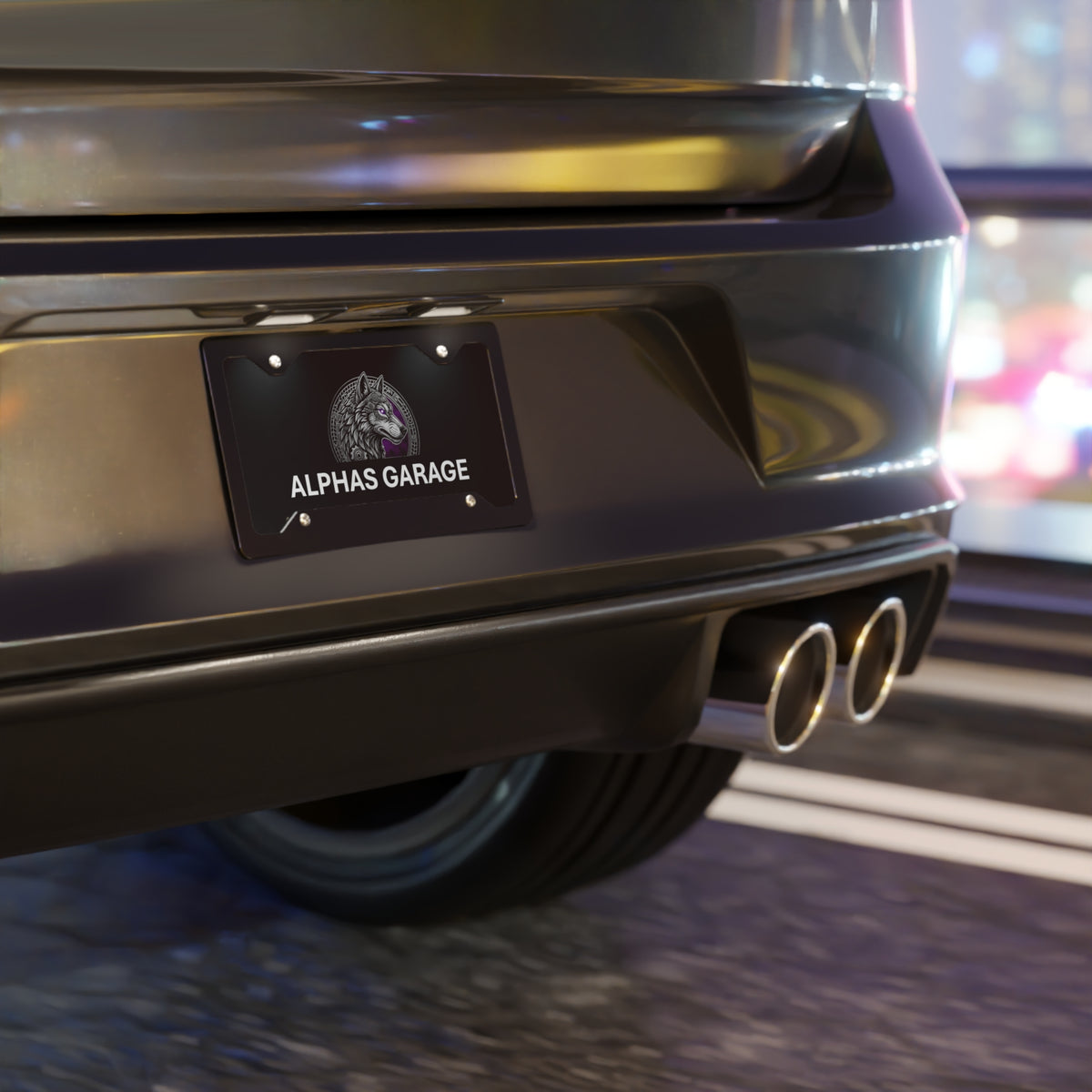 Alpha's Garage Logo Plate