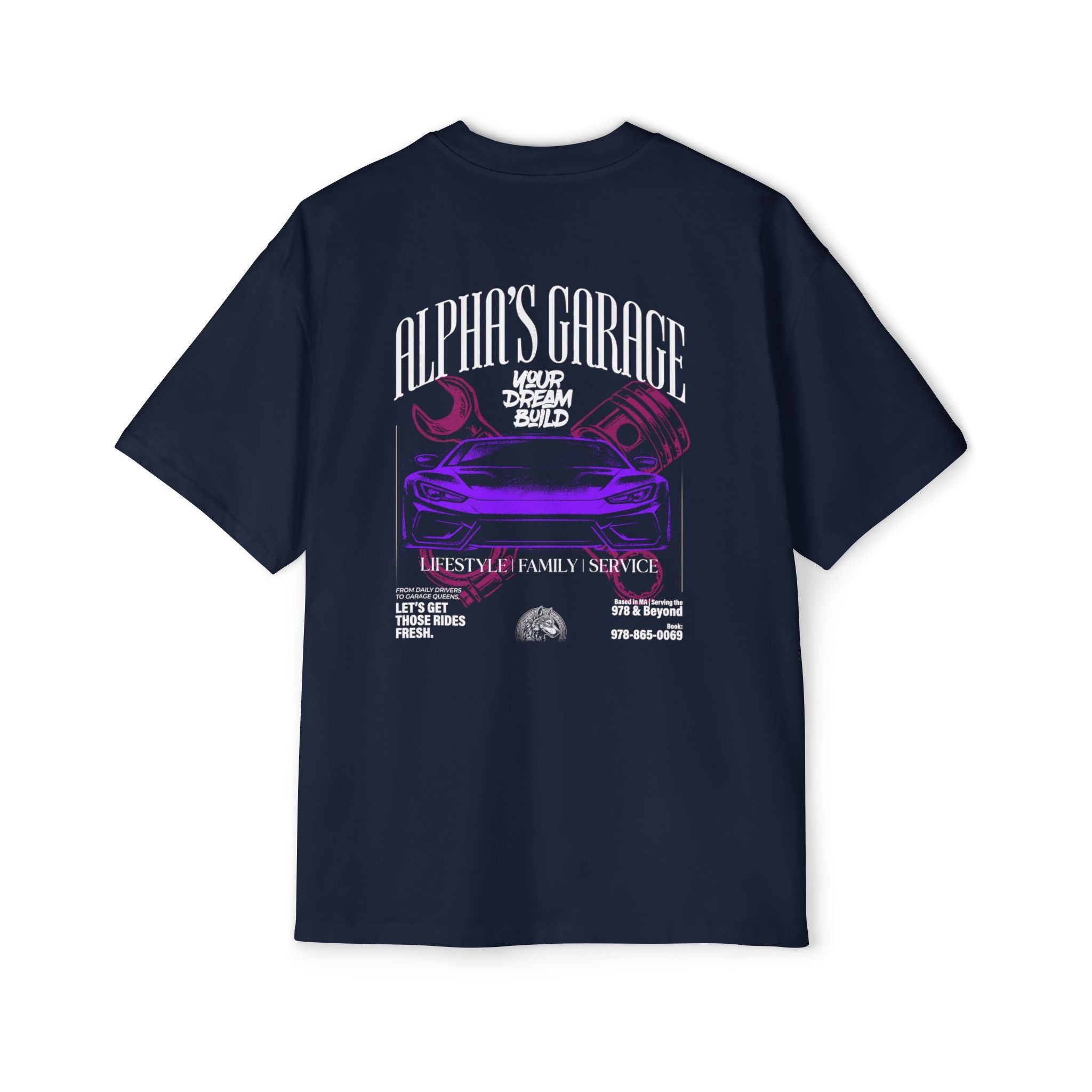 ALPHA'S GARAGE Vintage Car Pit Crew Shirt