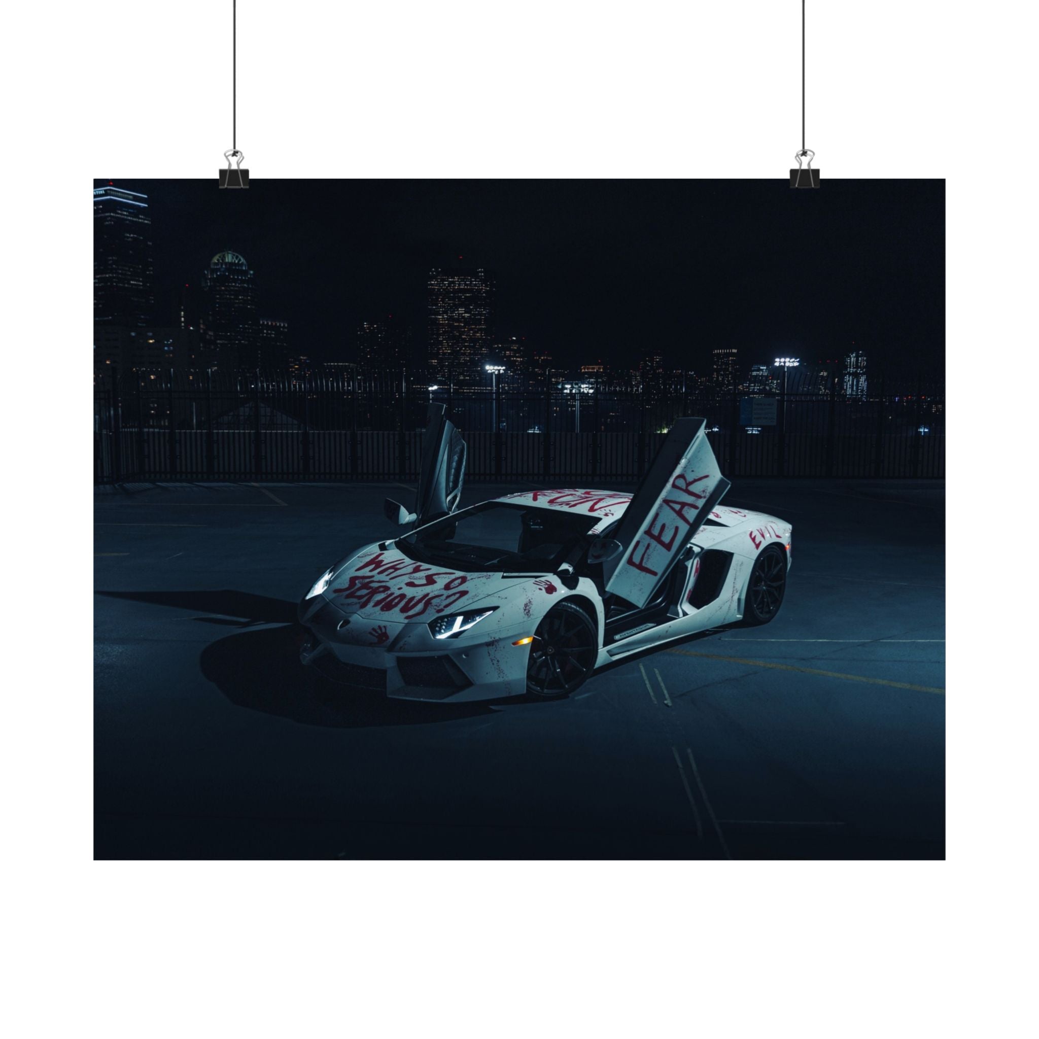 Lamborghini 'Fear' Graffiti Poster