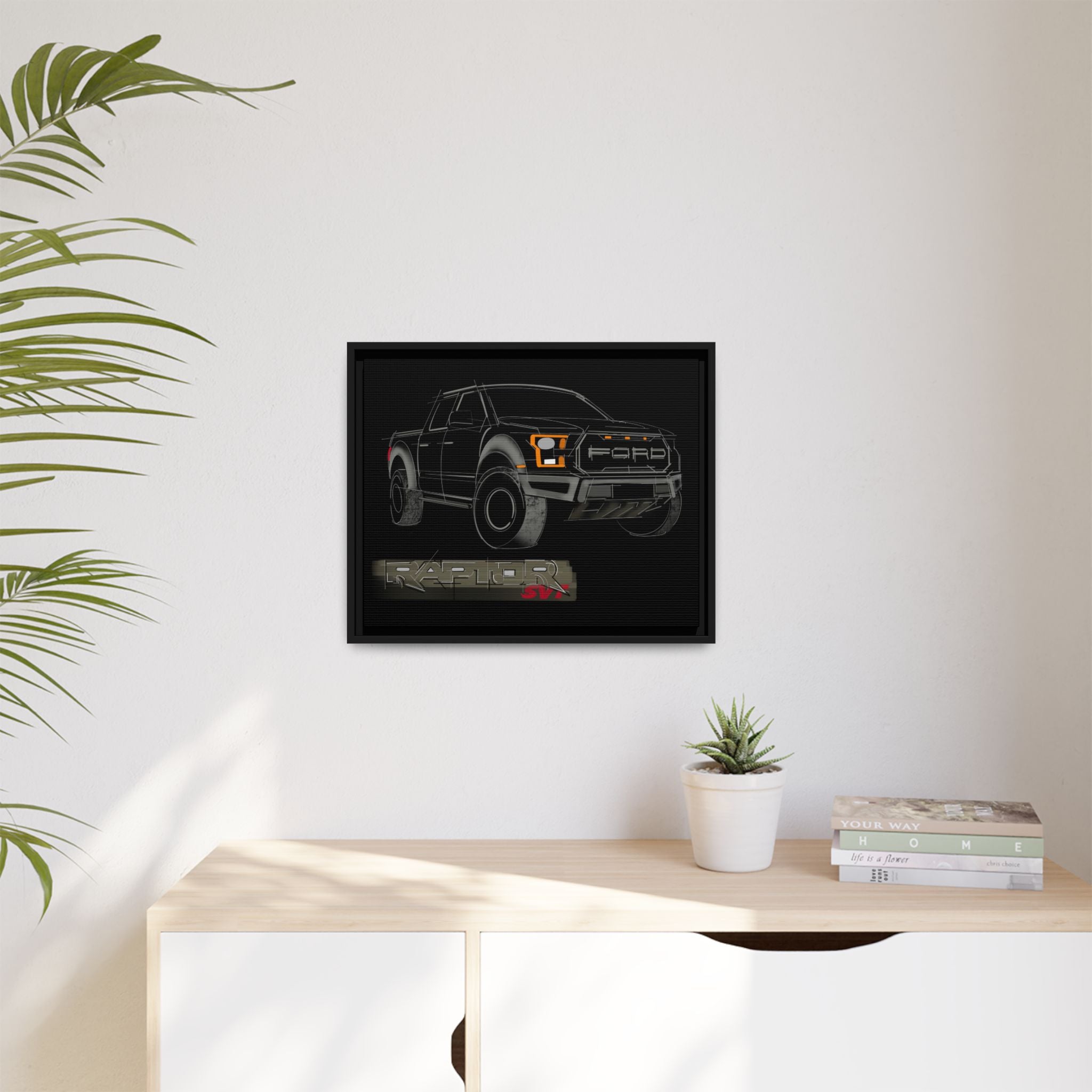 Raptor + Badge Framed