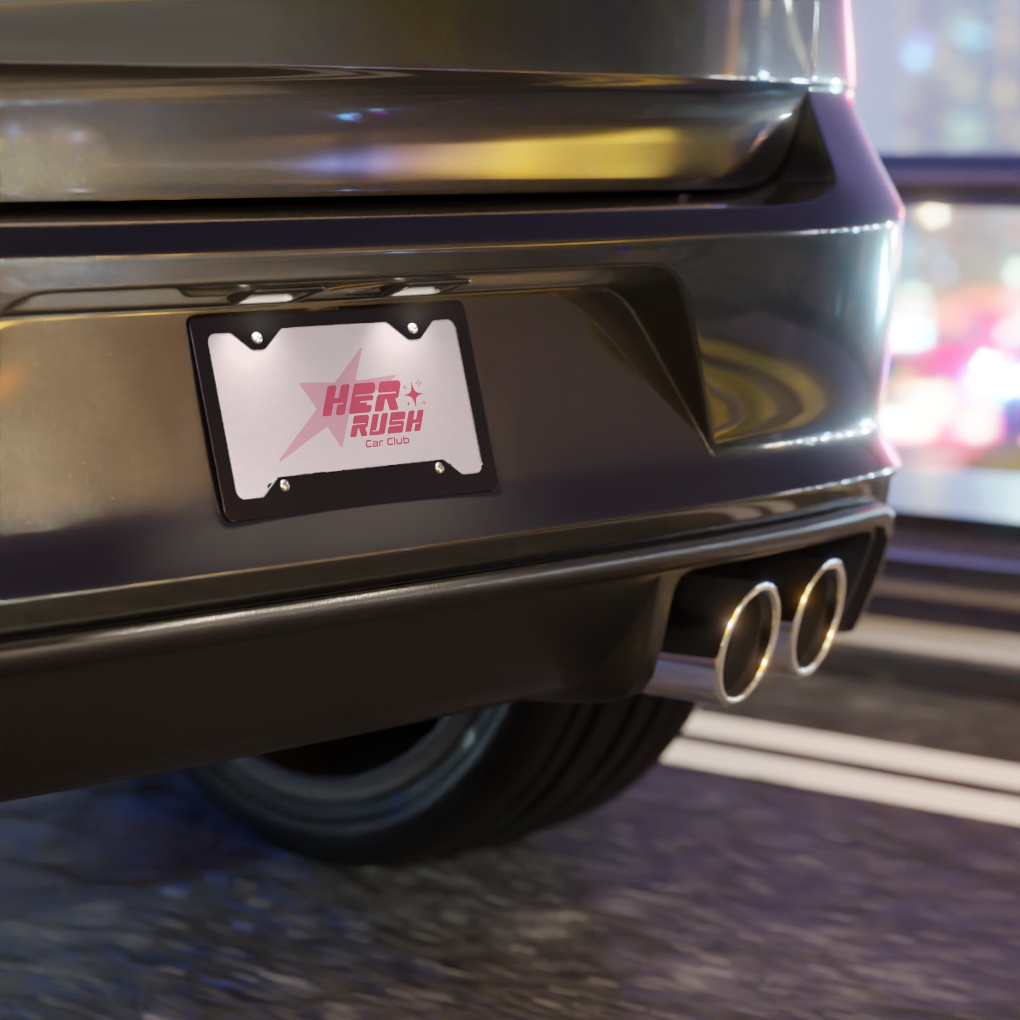 HER_RUSH Car Club Vanity Plate