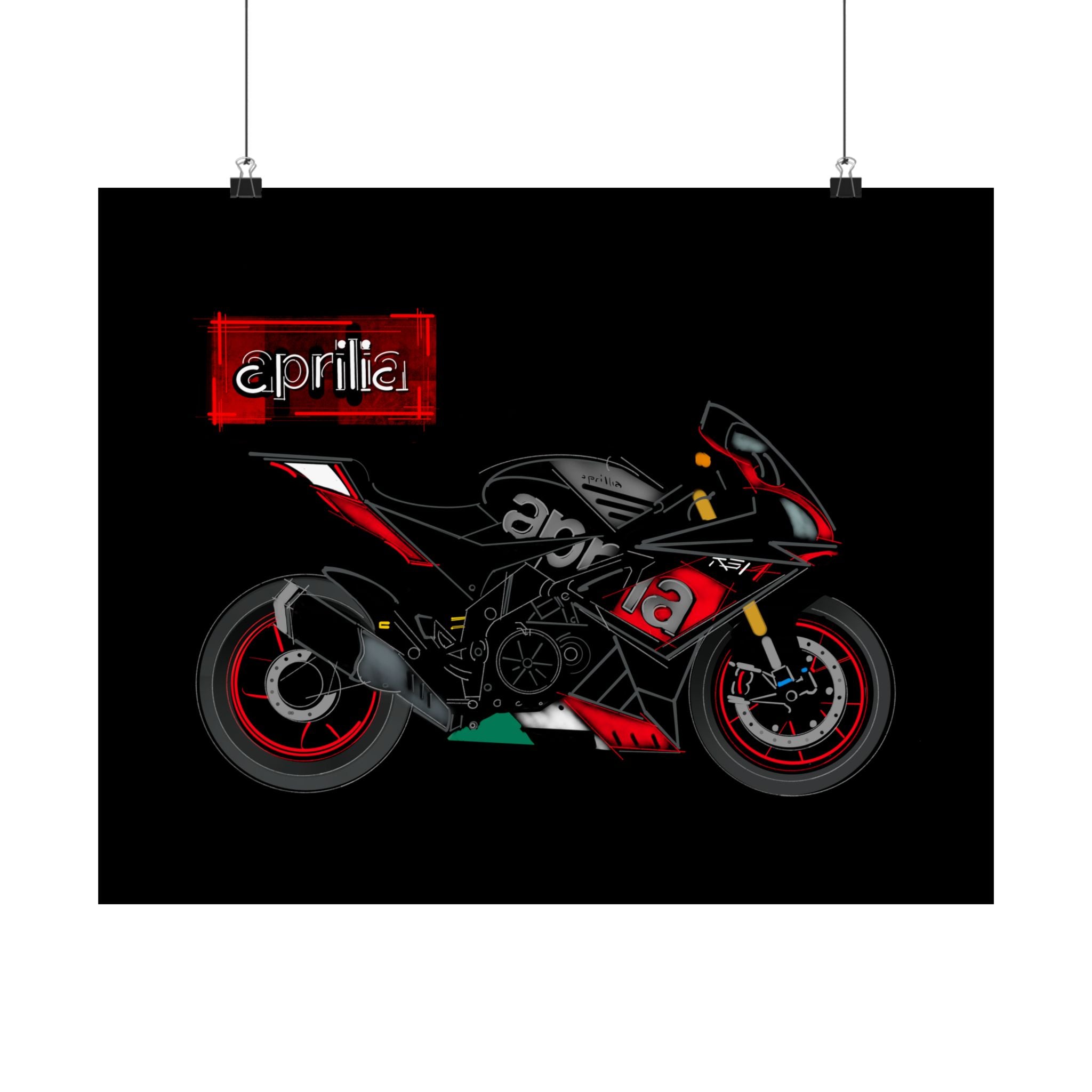 Aprilia + Logo Poster