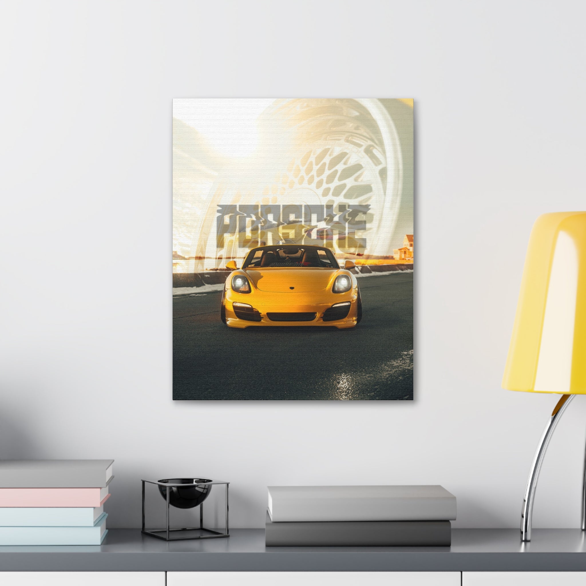 Yellow Porsche Urban Drive Canvas
