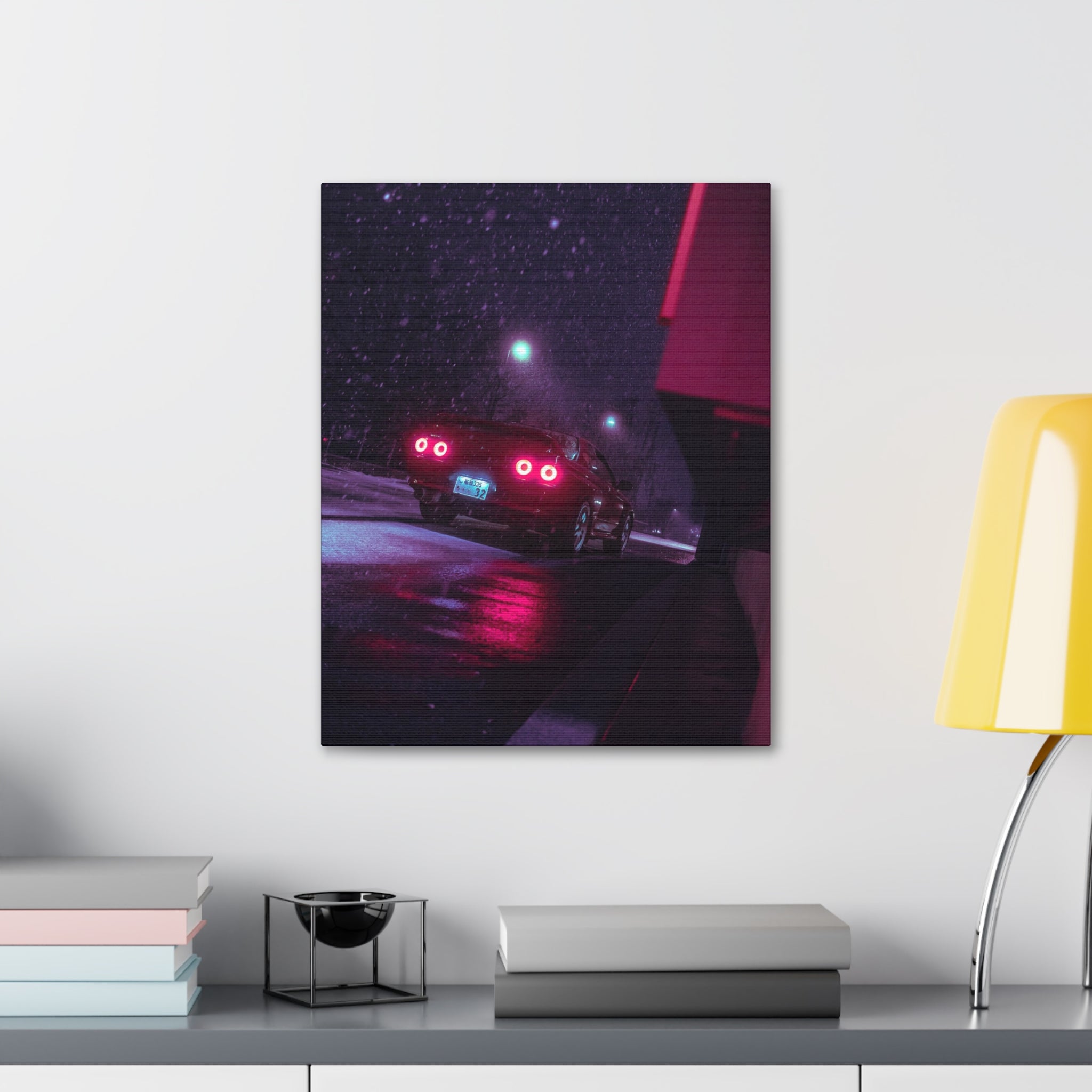 Automotive Neon Wall Canvas