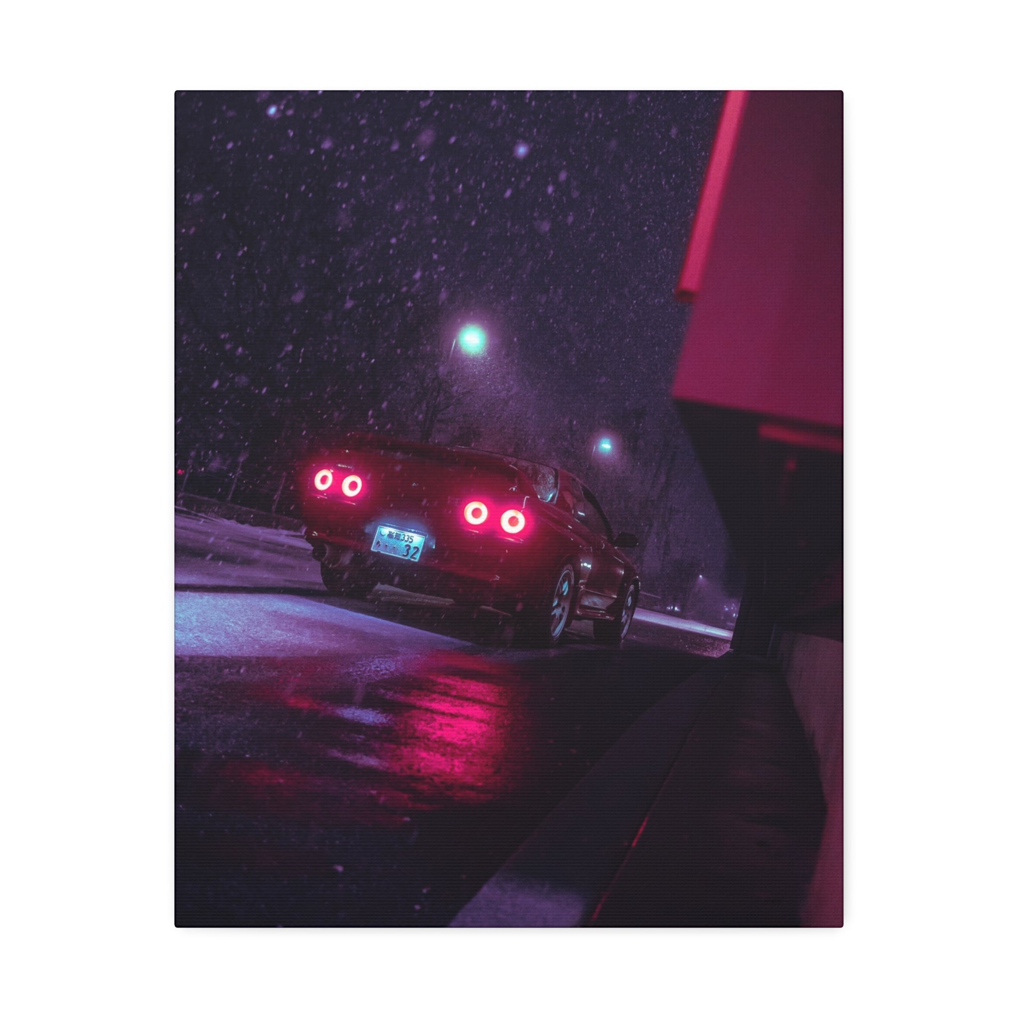 Automotive Neon Wall Canvas