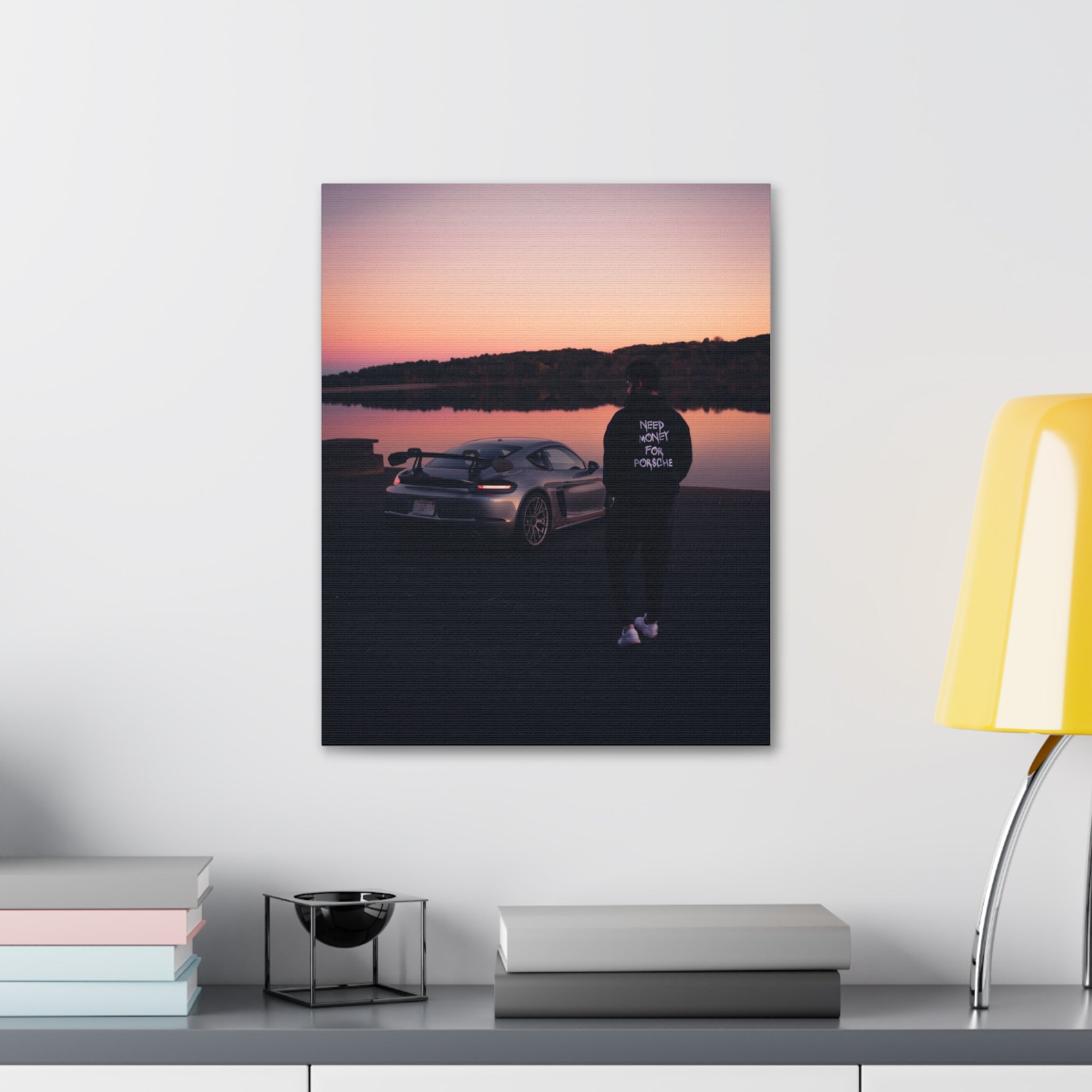 "Need Money For Porsche" Sunset Drive Canvas