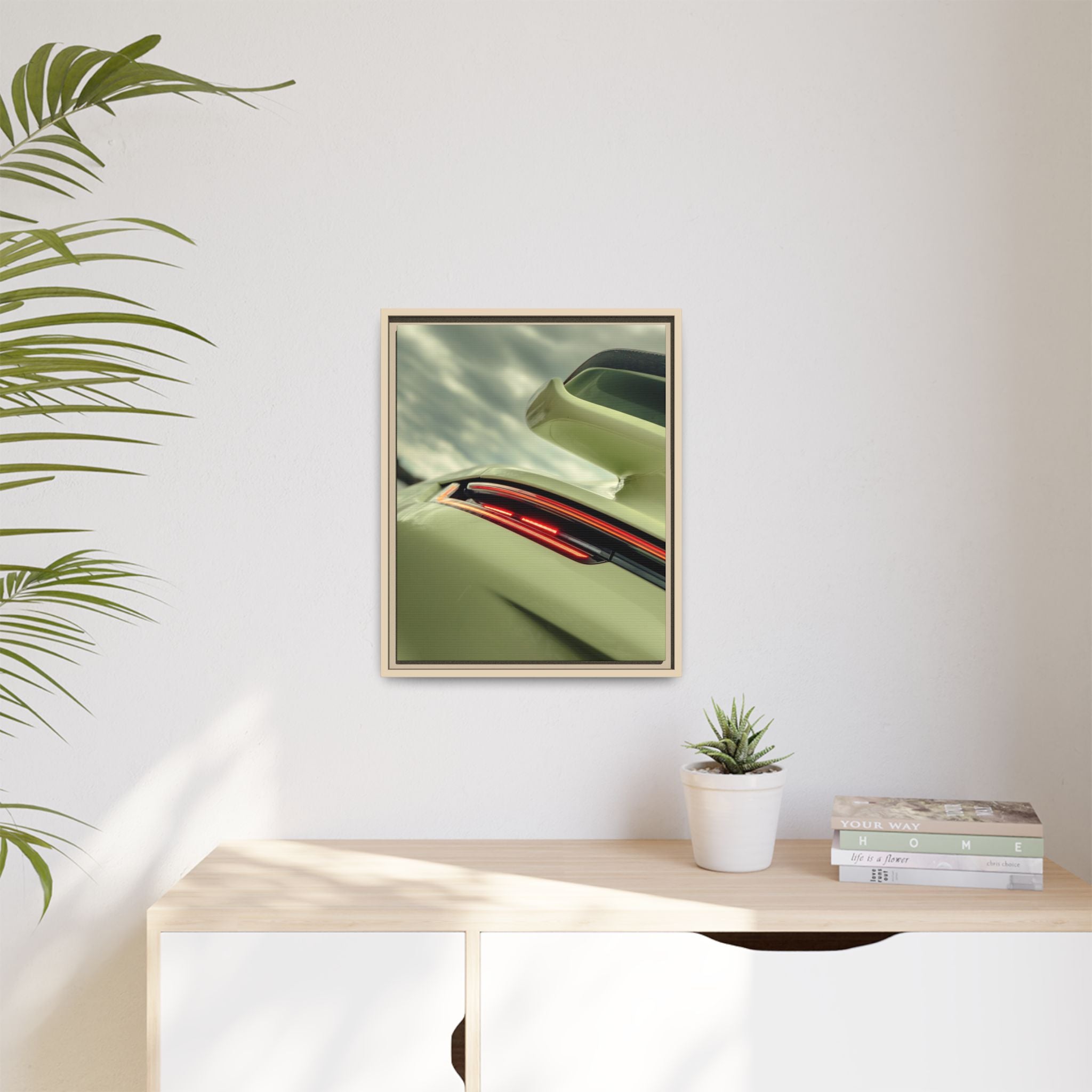 Sports Car Rear Detail Framed Canvas