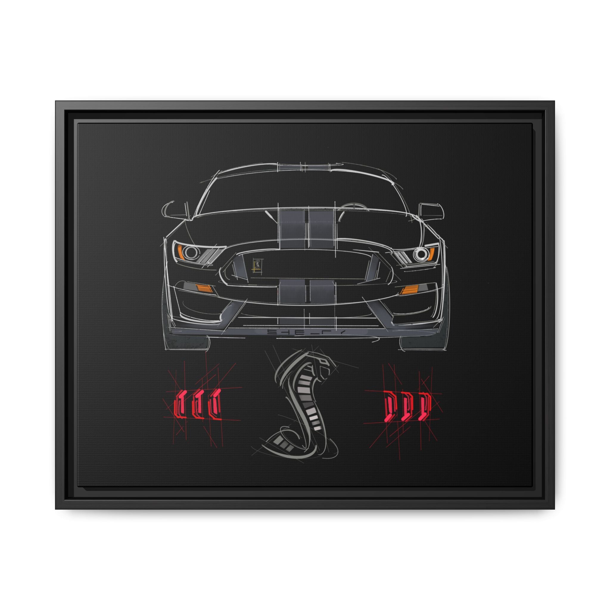 GT350 Front + Taillights Framed