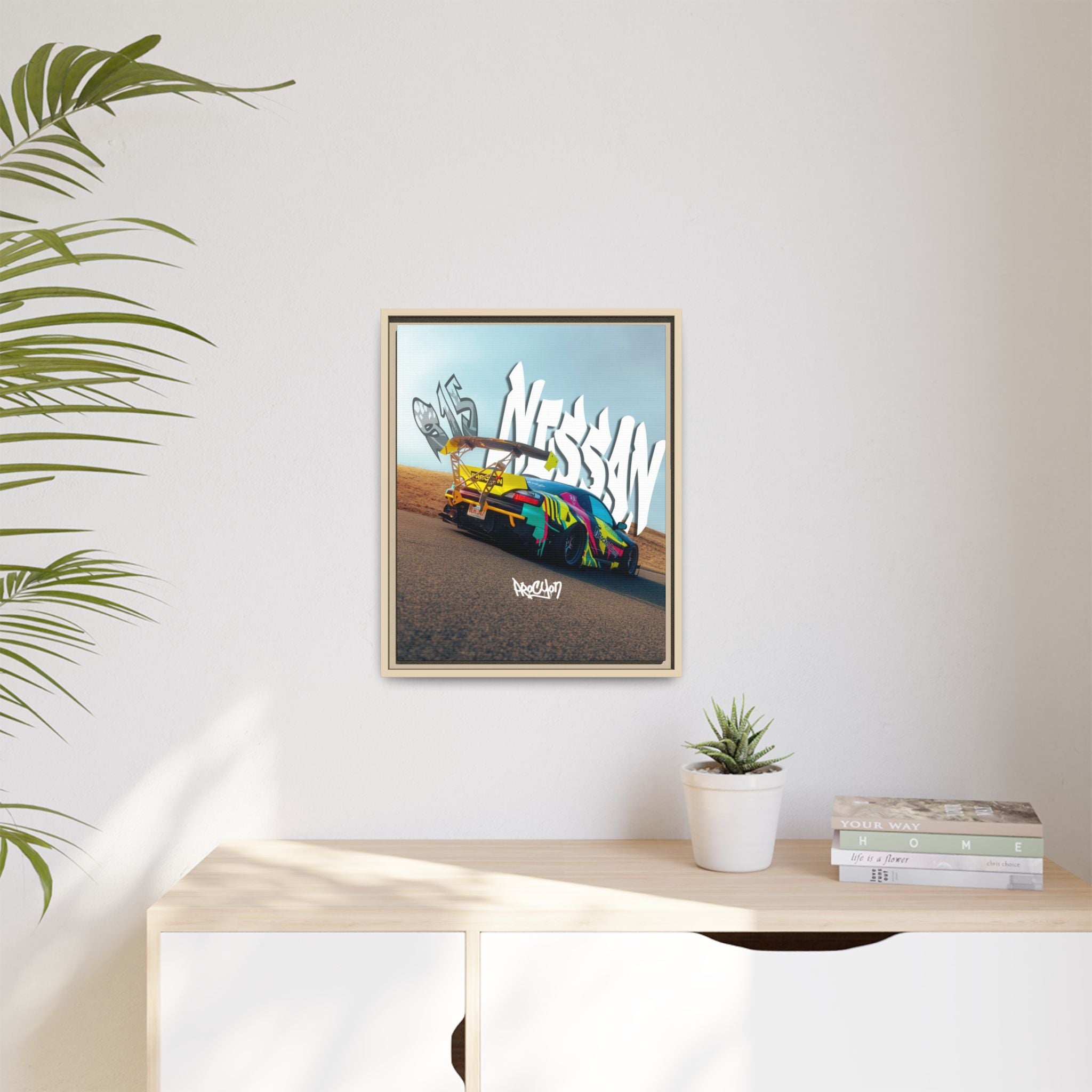 Nissan Skyline Racing Framed Canvas