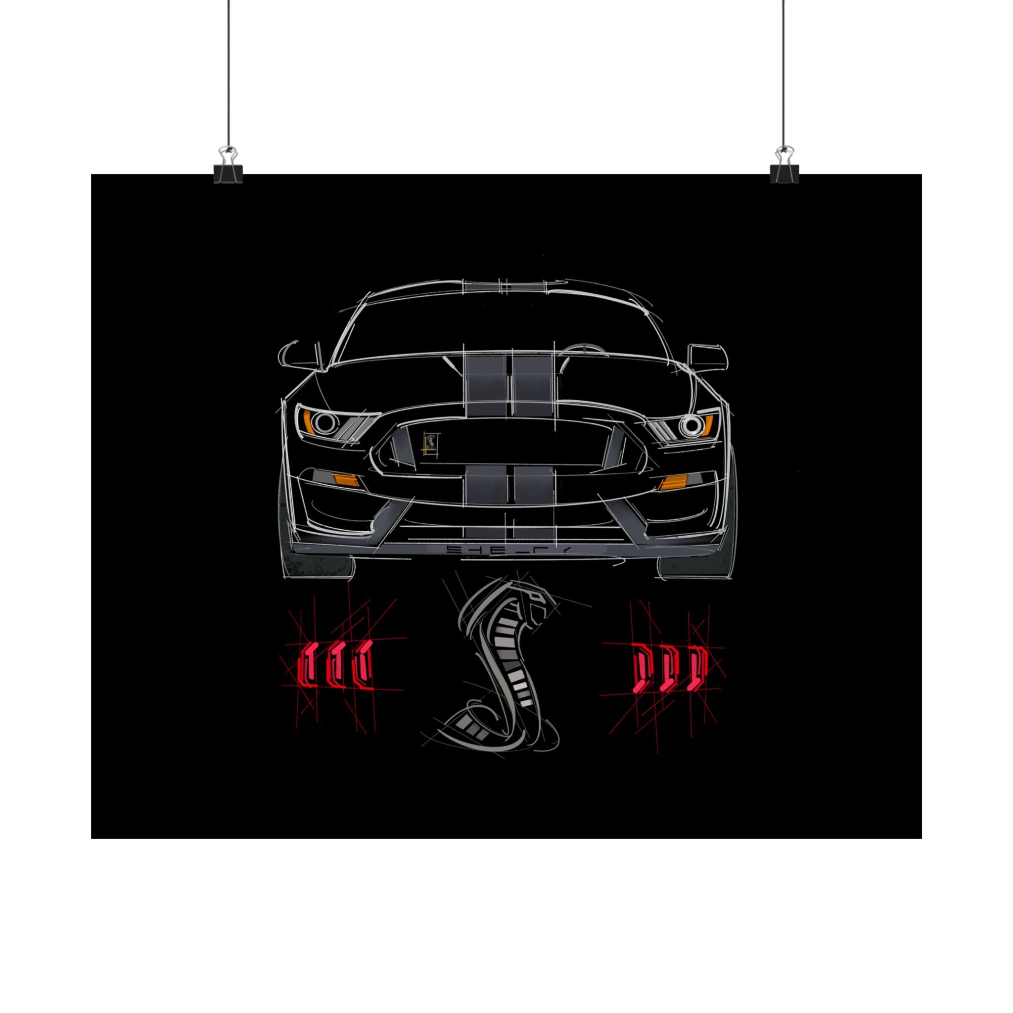 GT350 Front + Taillights Poster