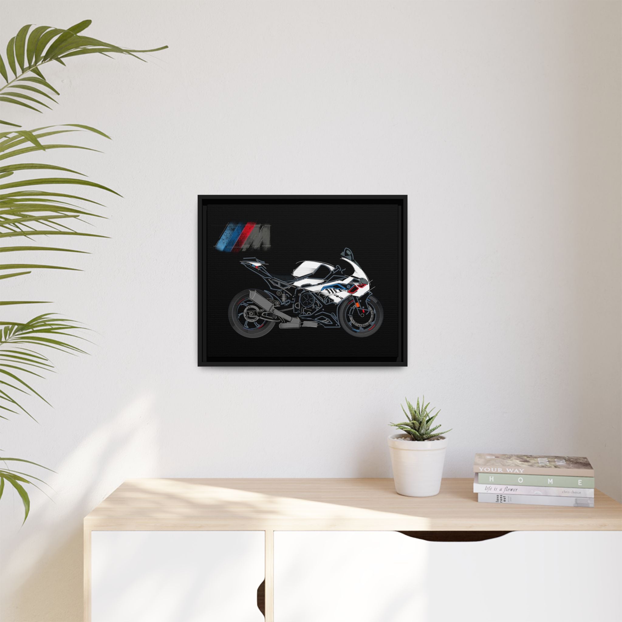 BMW Bike + Logo Framed