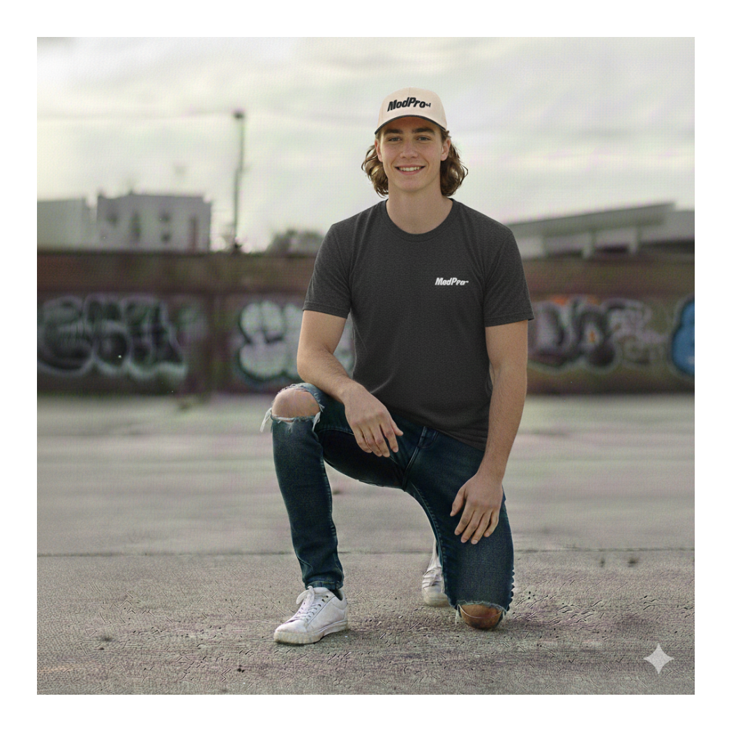 ModPro Embroidered Baseball Cap - Black Logo