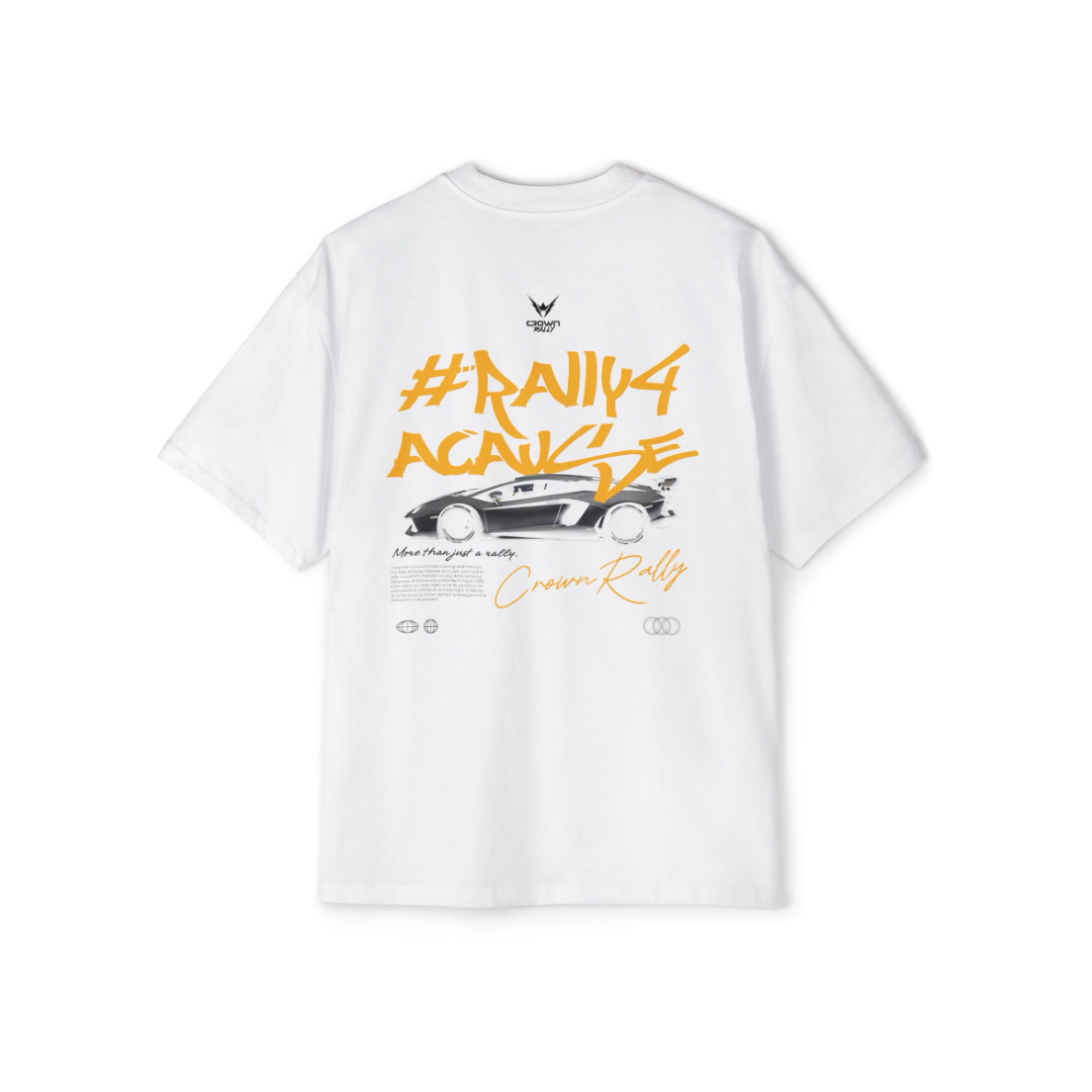 Crown Rally Graphic "#Rally4ACause" Car Print Shirt Light