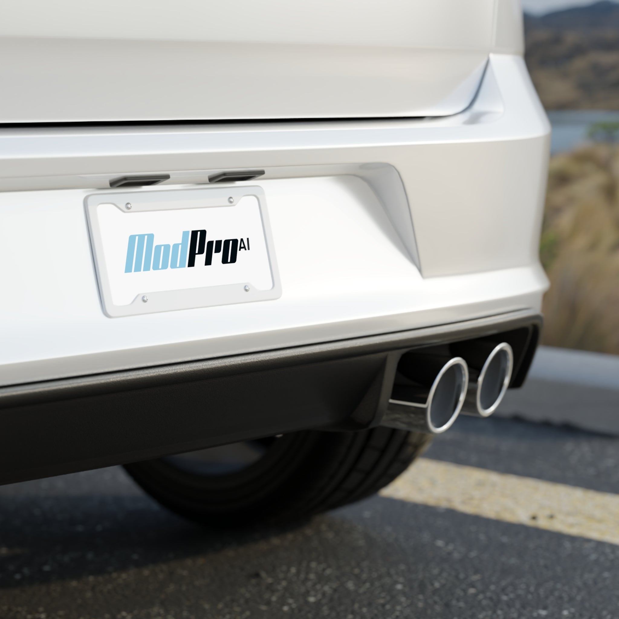 ModPro License Plate — White