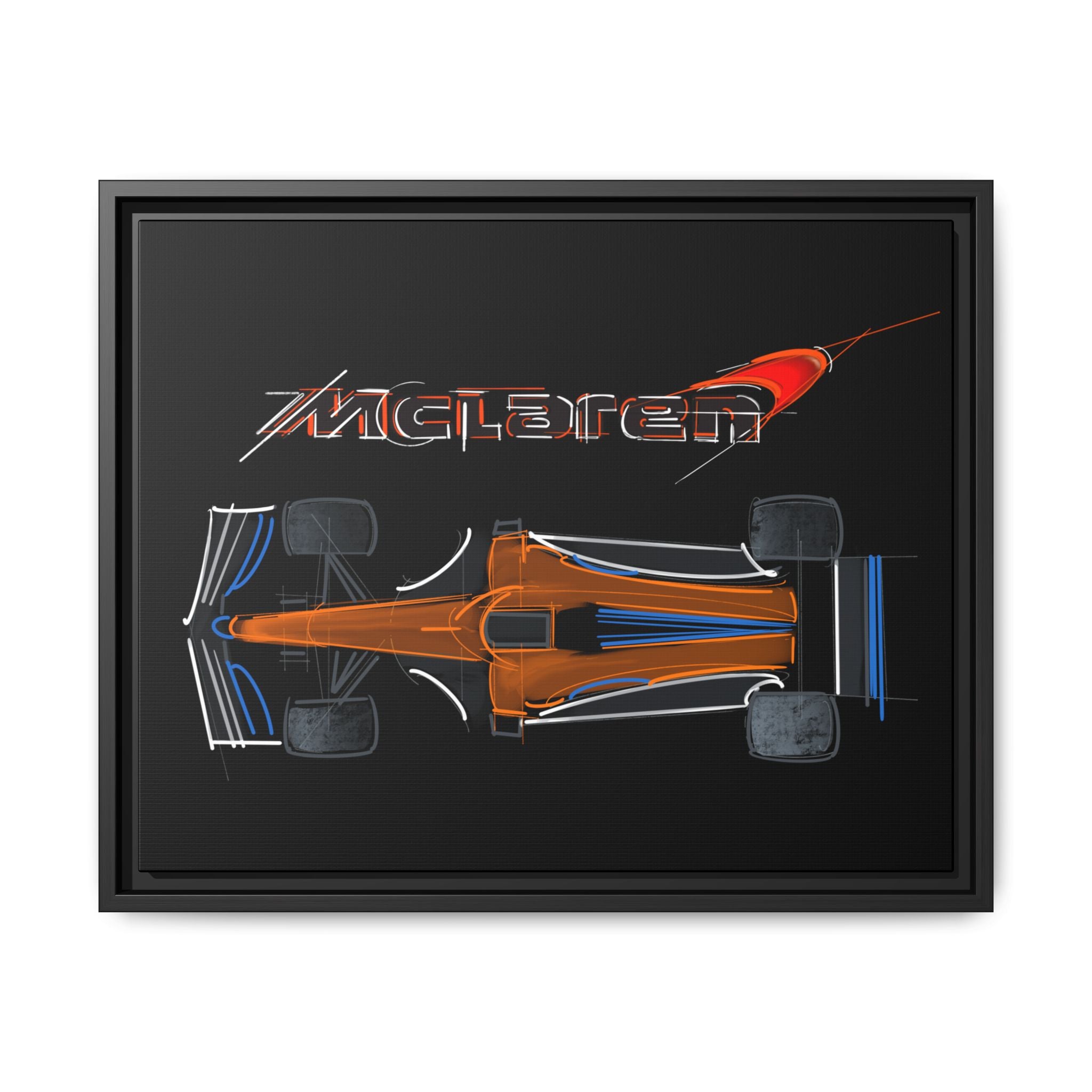 McLaren F1 Overhead + Logo Framed