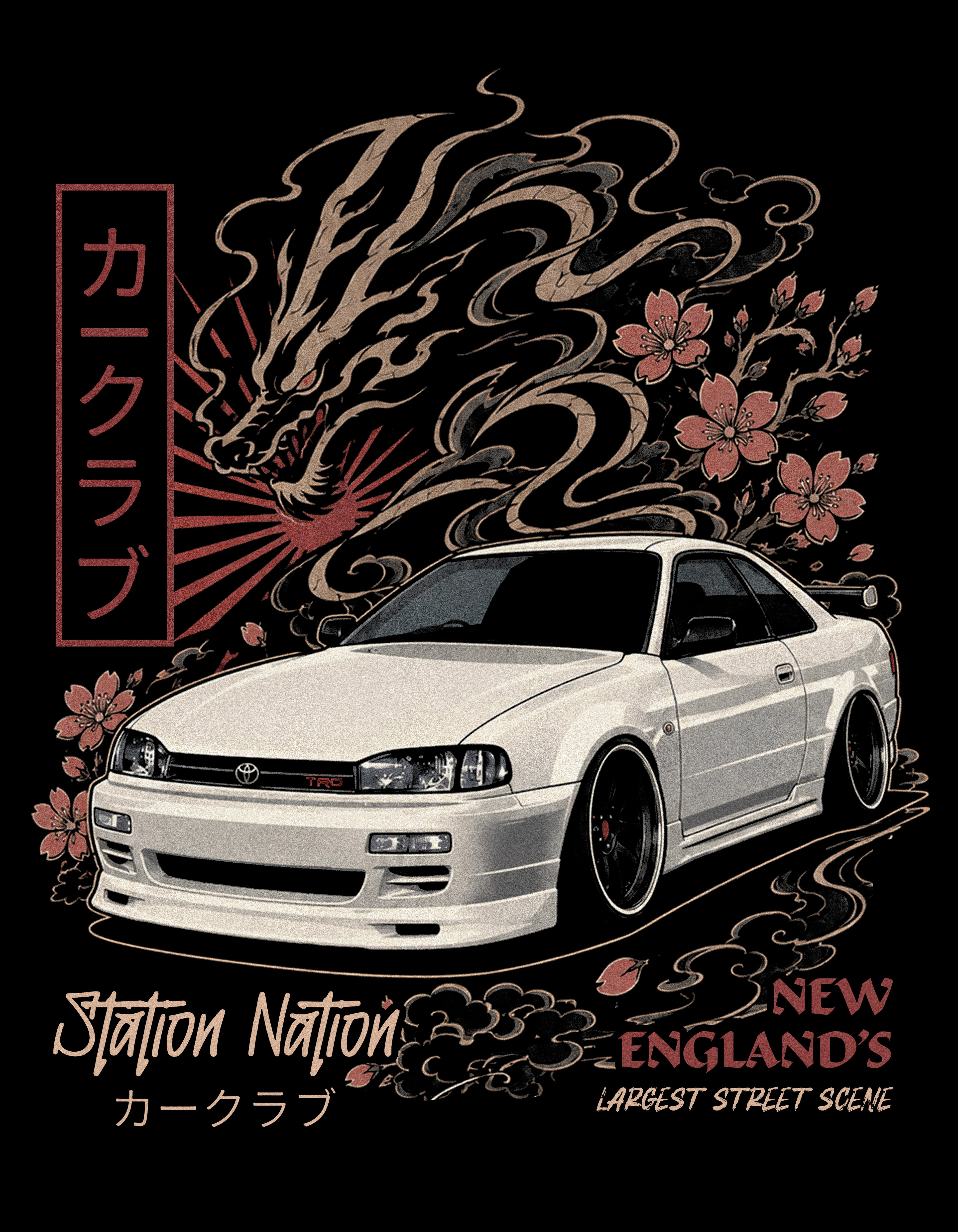 STATION NATION Sakura Japanese Street Style Cooling Shirt