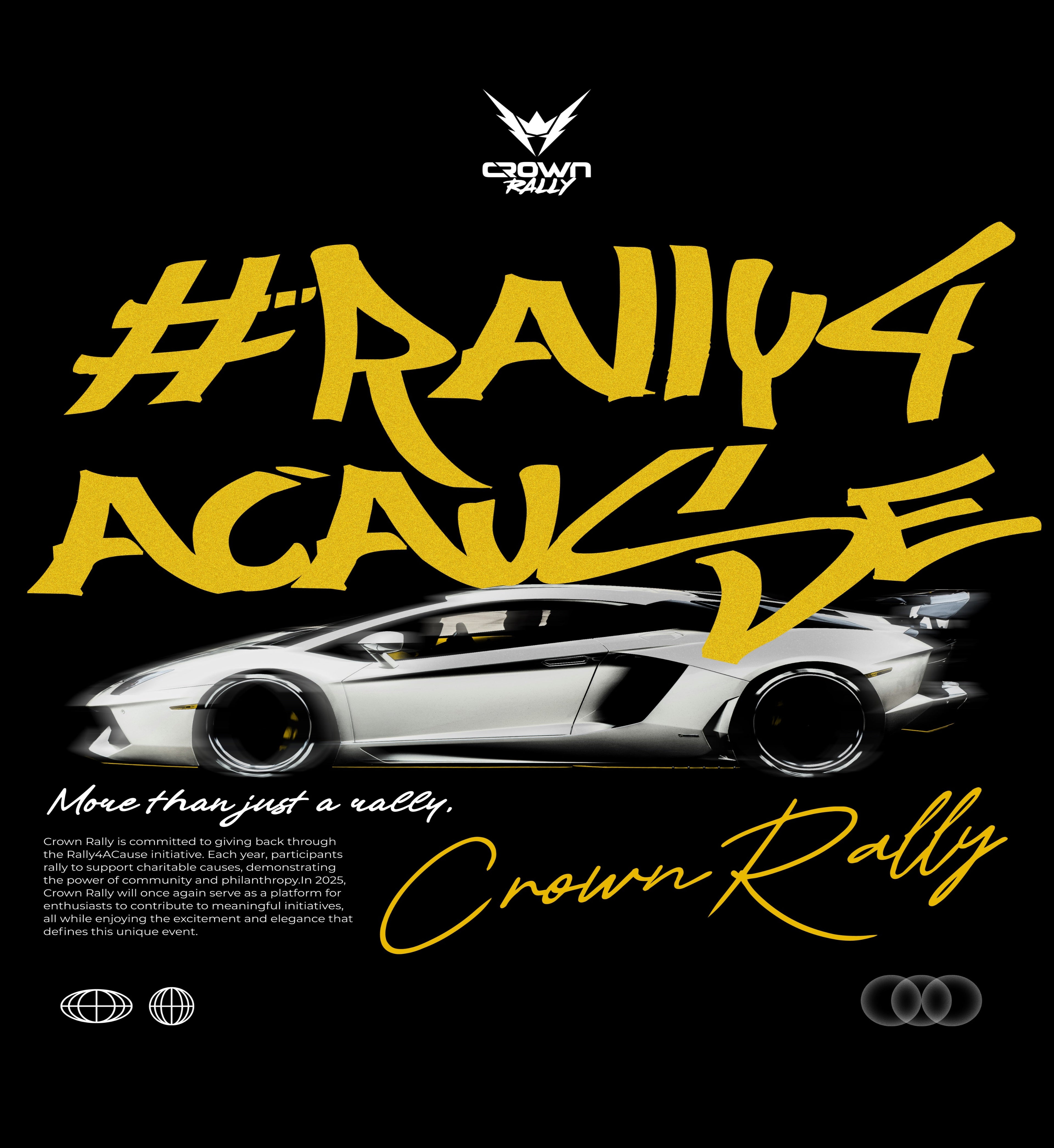 Crown Rally Graphic "#Rally4ACause" Car Print Shirt - Women's