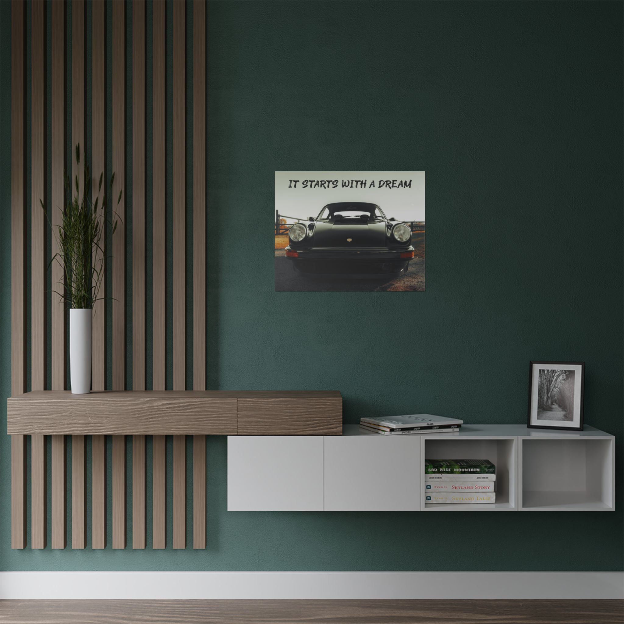 "It Starts With a Dream" Classic Car Poster
