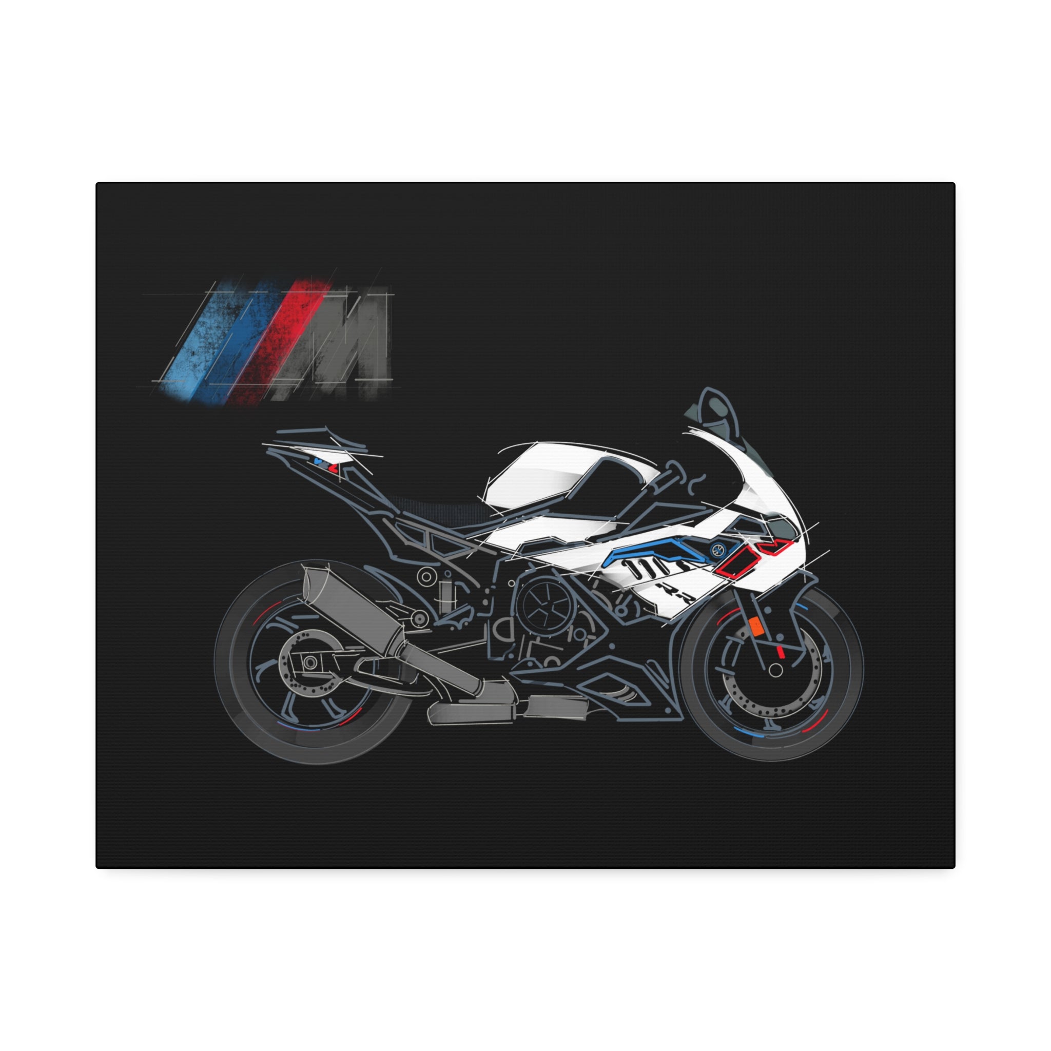 BMW Bike + Logo Canvas
