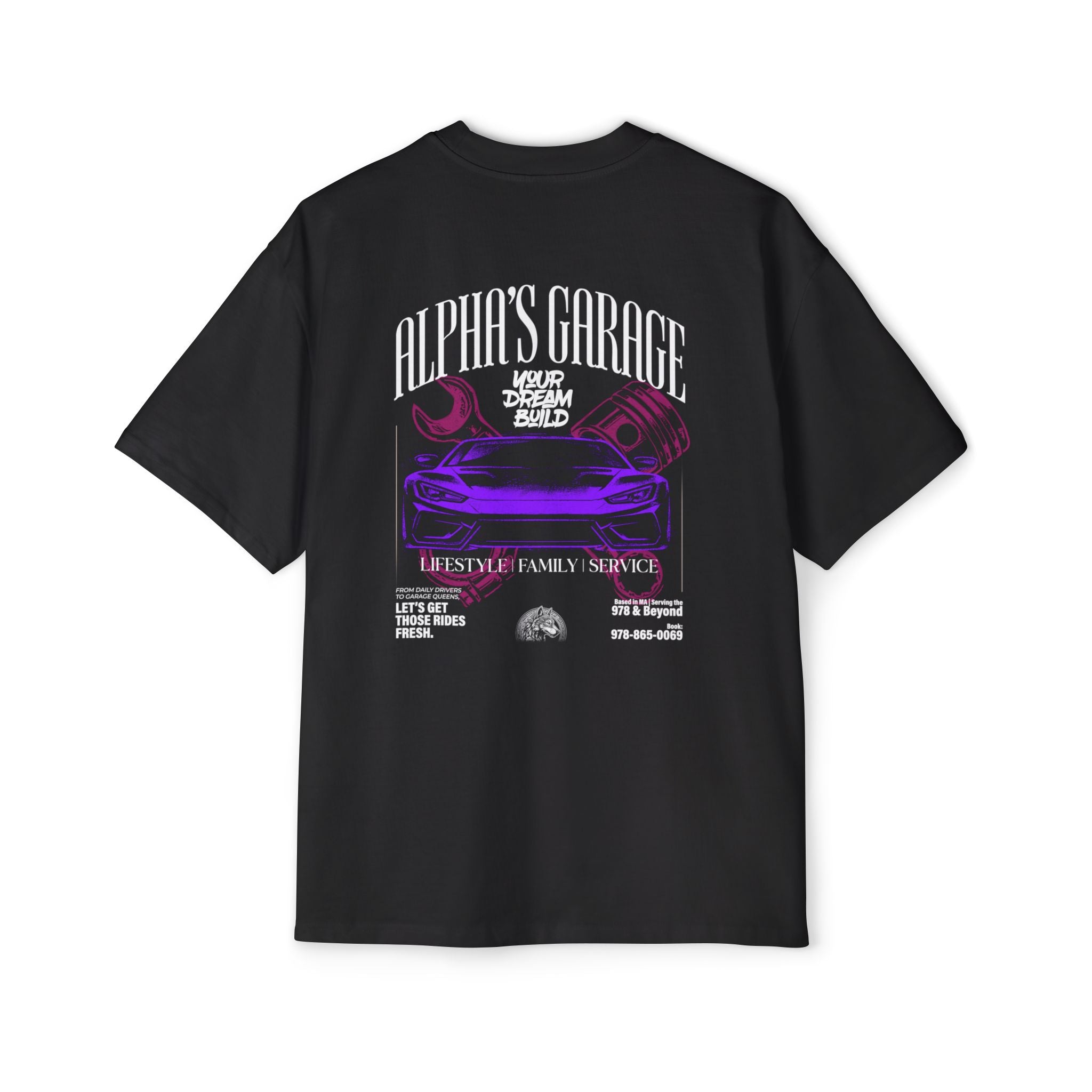 ALPHA'S GARAGE Vintage Car Pit Crew Shirt