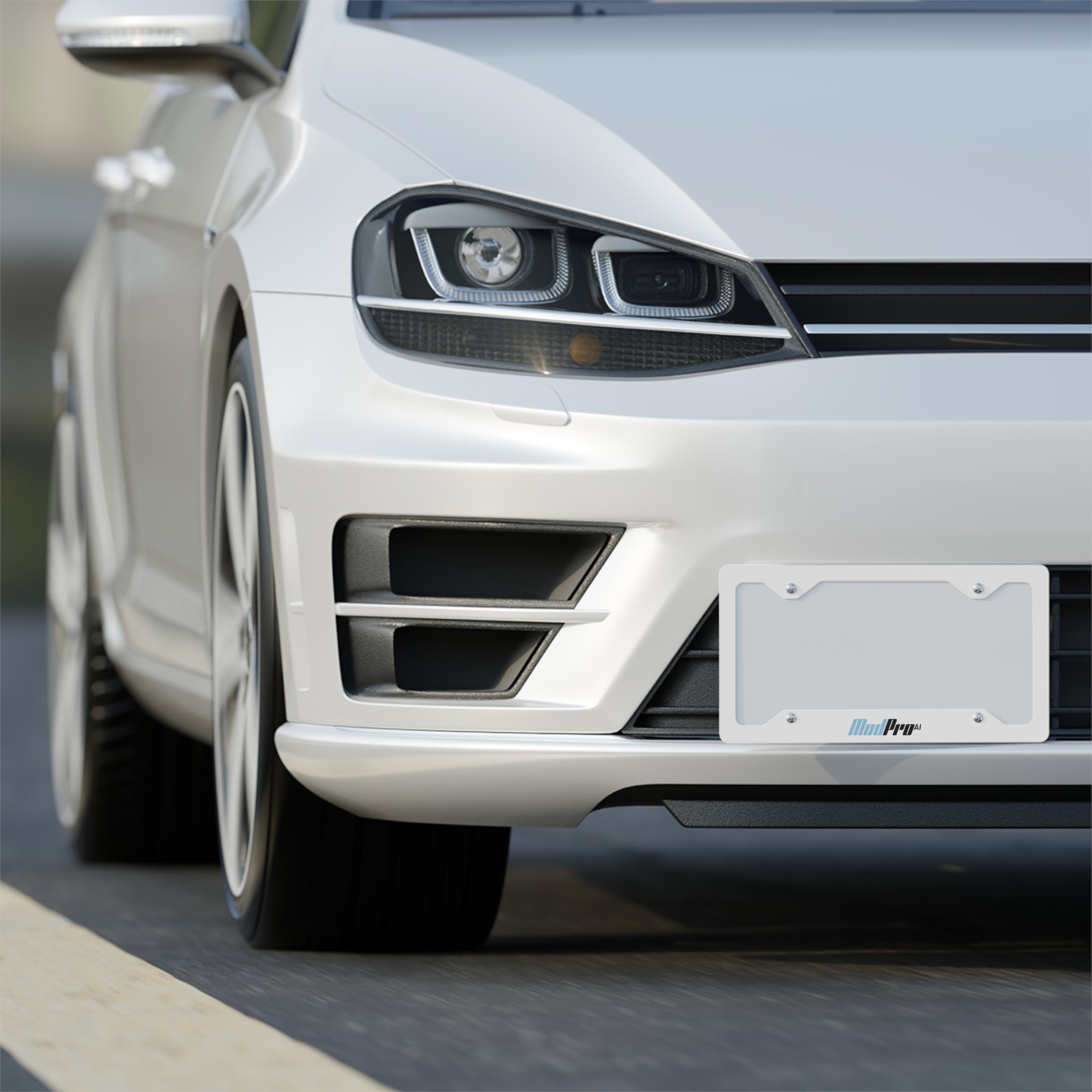ModPro License Plate Frame - White