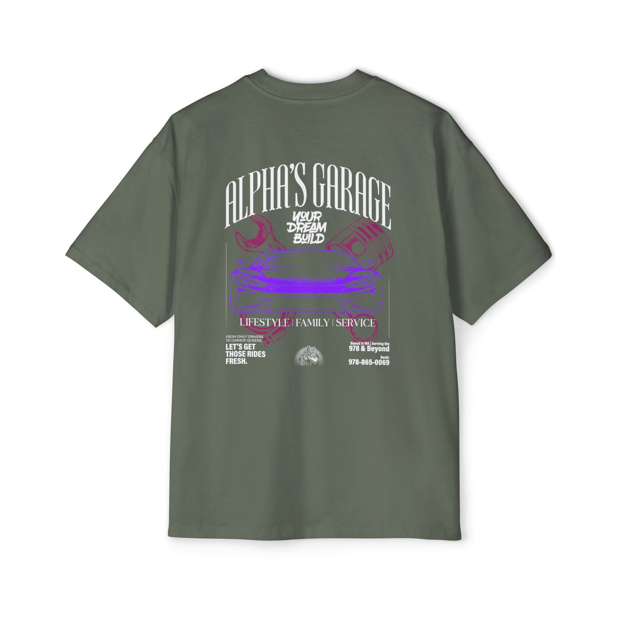 ALPHA'S GARAGE Vintage Car Pit Crew Shirt