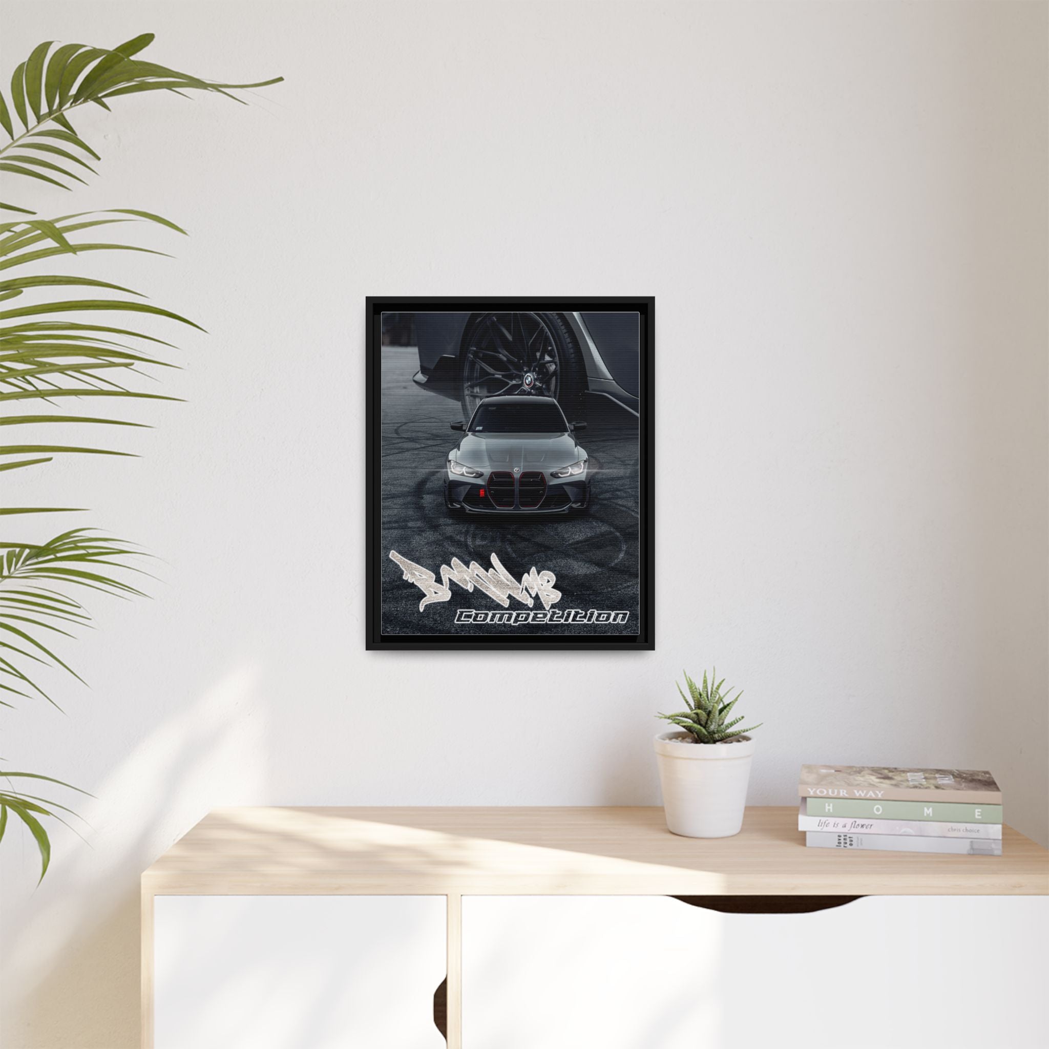 BMW M4 Competition Framed Canvas