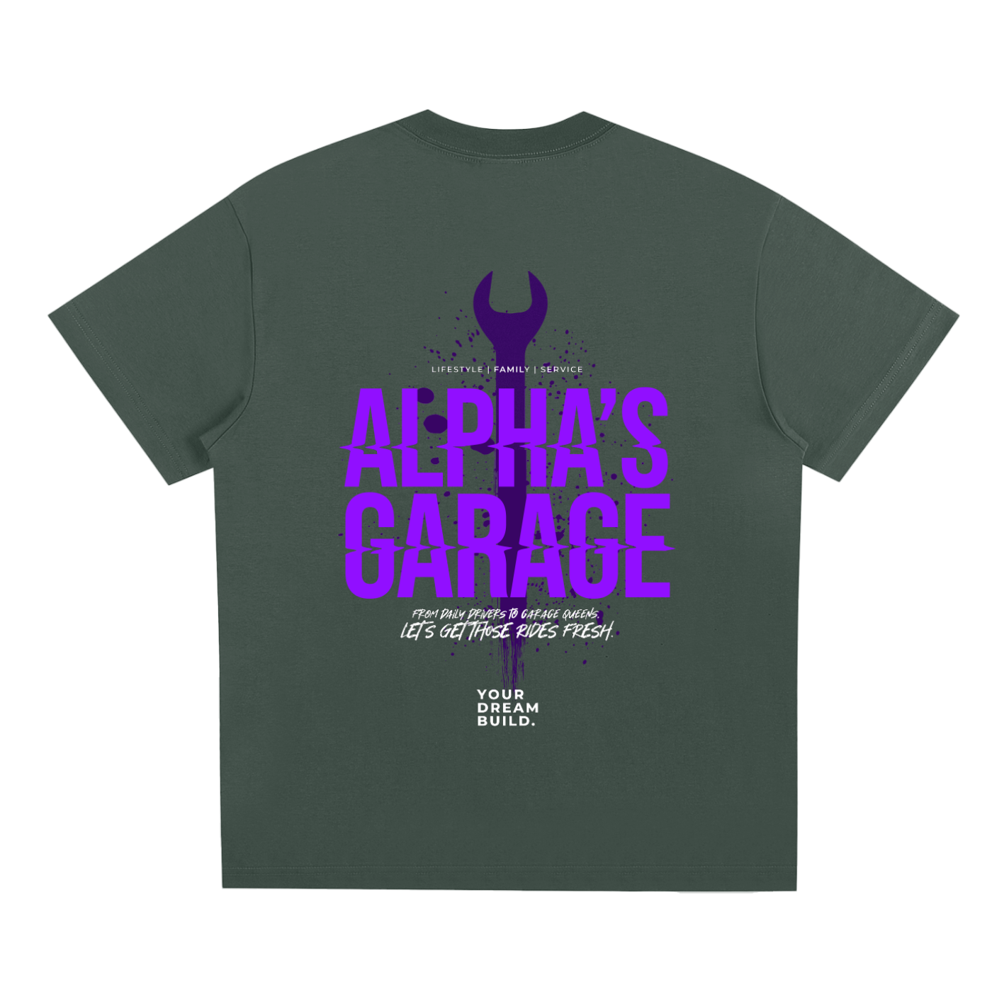 ALPHA'S GARAGE Mechanic Logo Cooling Shirt
