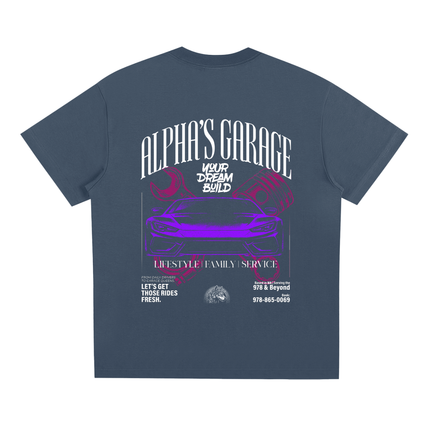 ALPHA'S GARAGE Vintage Car Pit Crew Cooling Shirt
