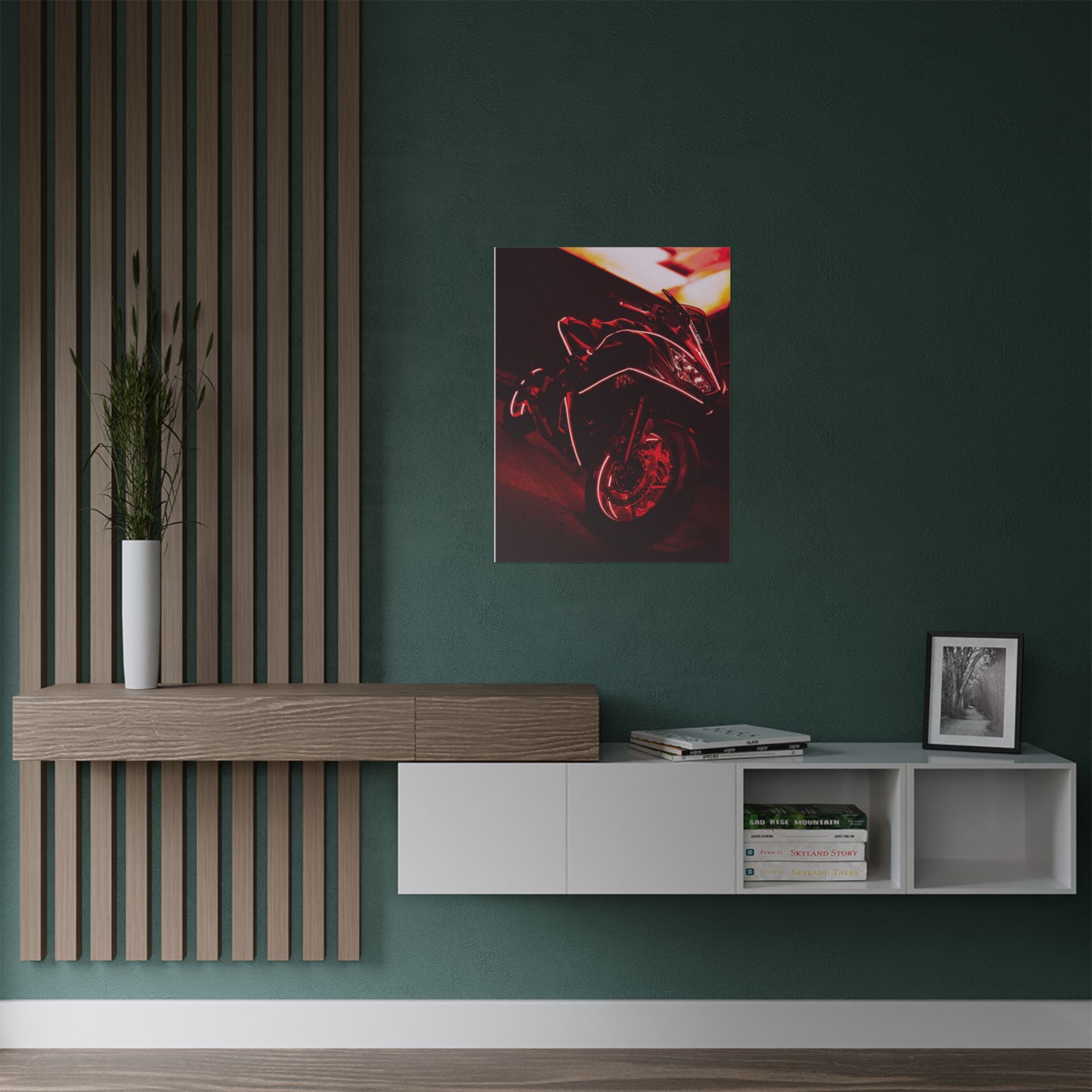 Motorcycle Speed Streaking Poster