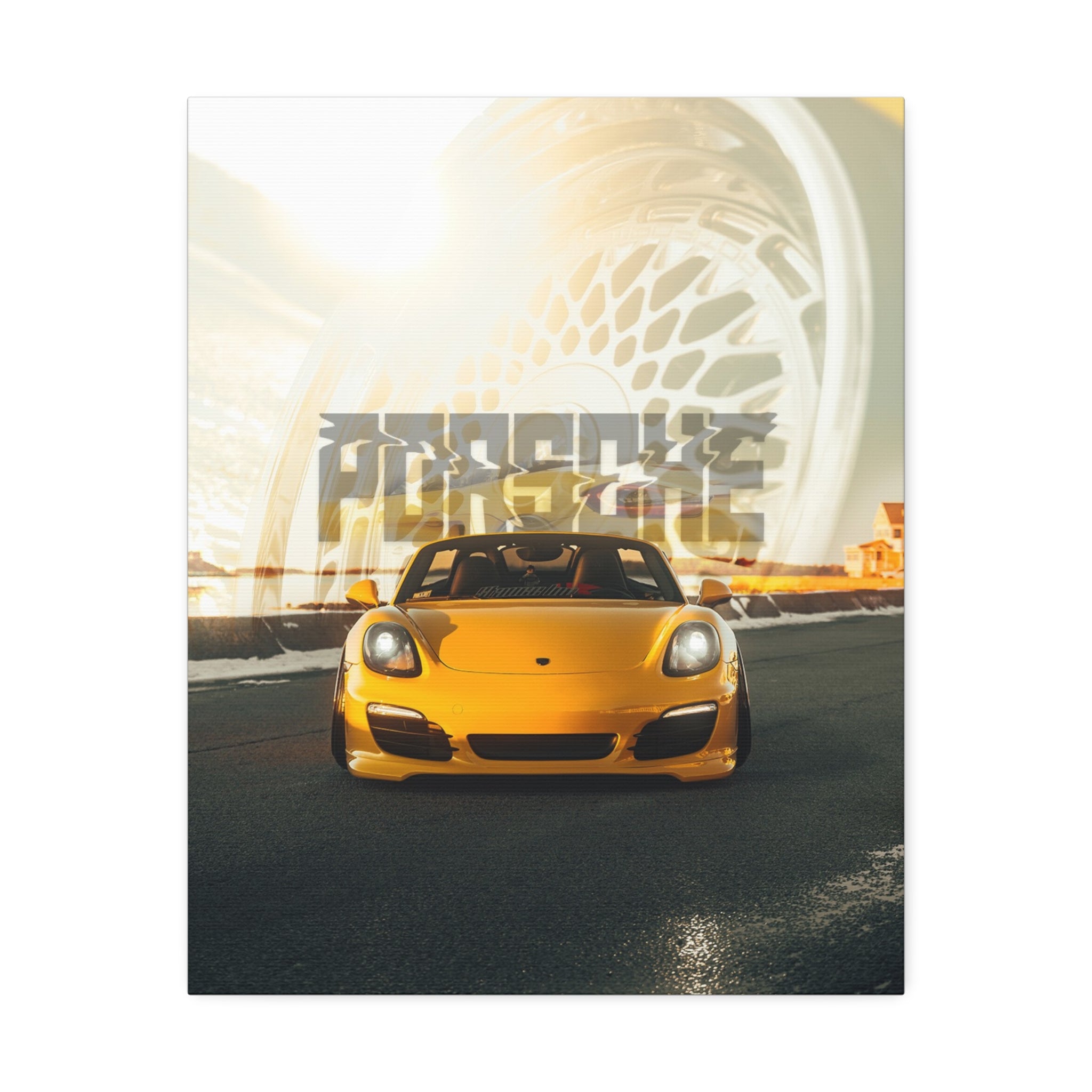 Yellow Porsche Urban Drive Canvas