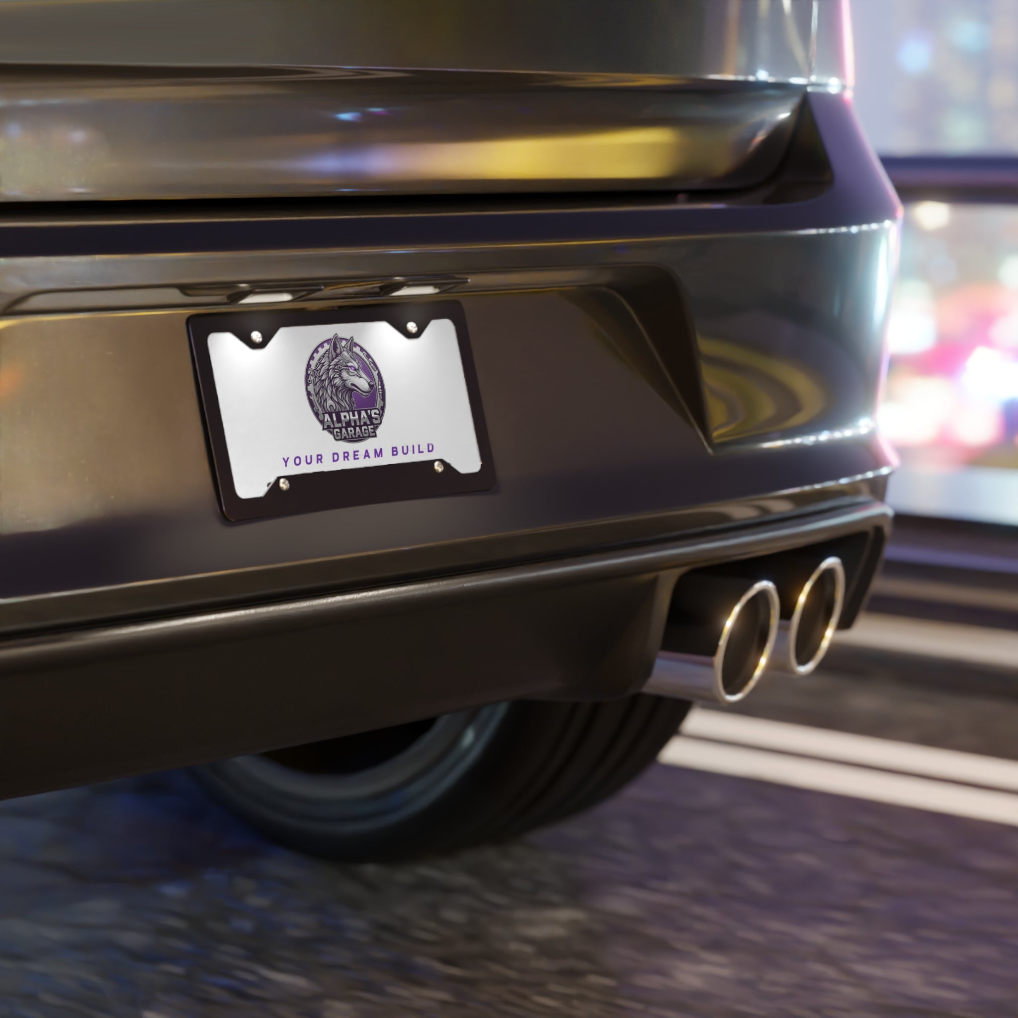 Alpha's Garage Logo Plate