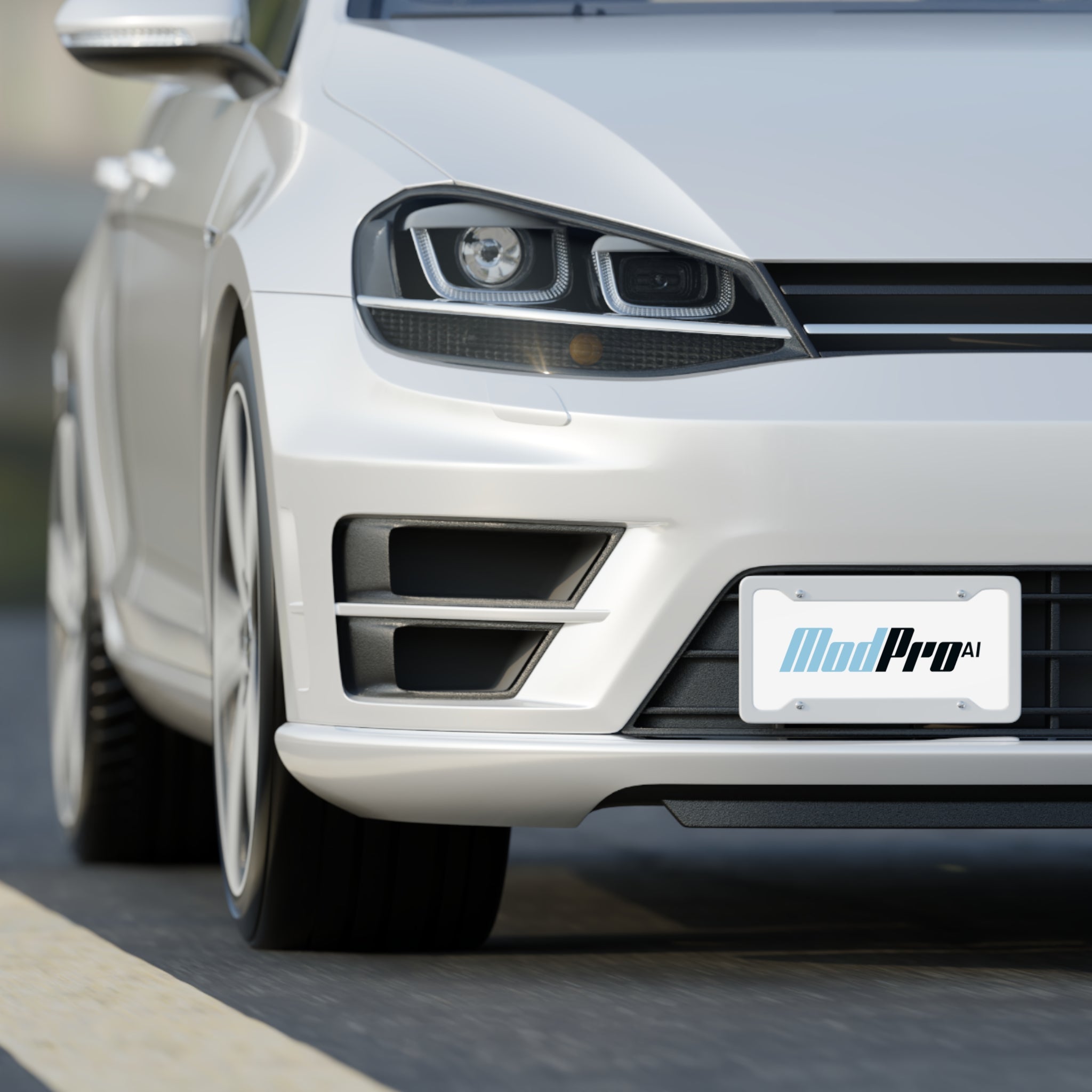 ModPro License Plate — White