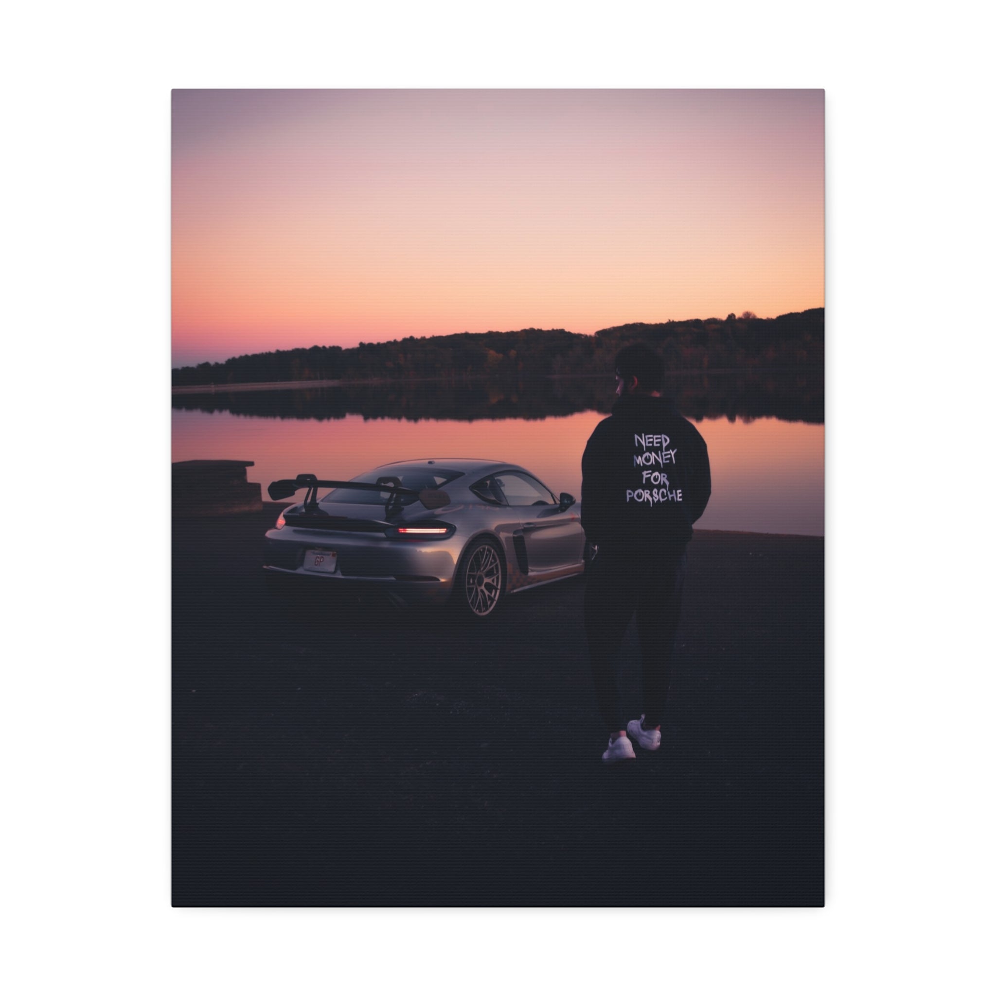 "Need Money For Porsche" Sunset Drive Canvas