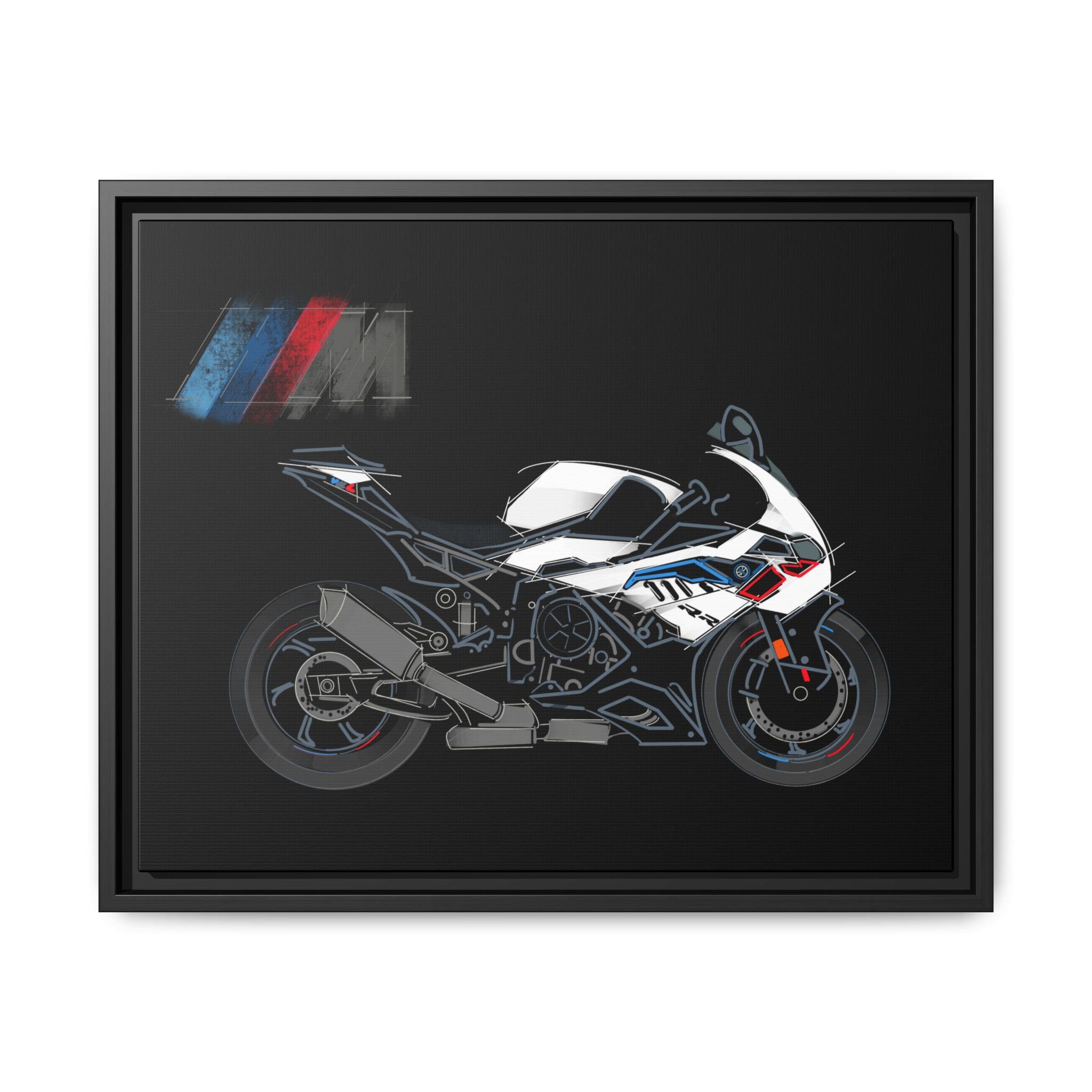 BMW Bike + Logo Framed
