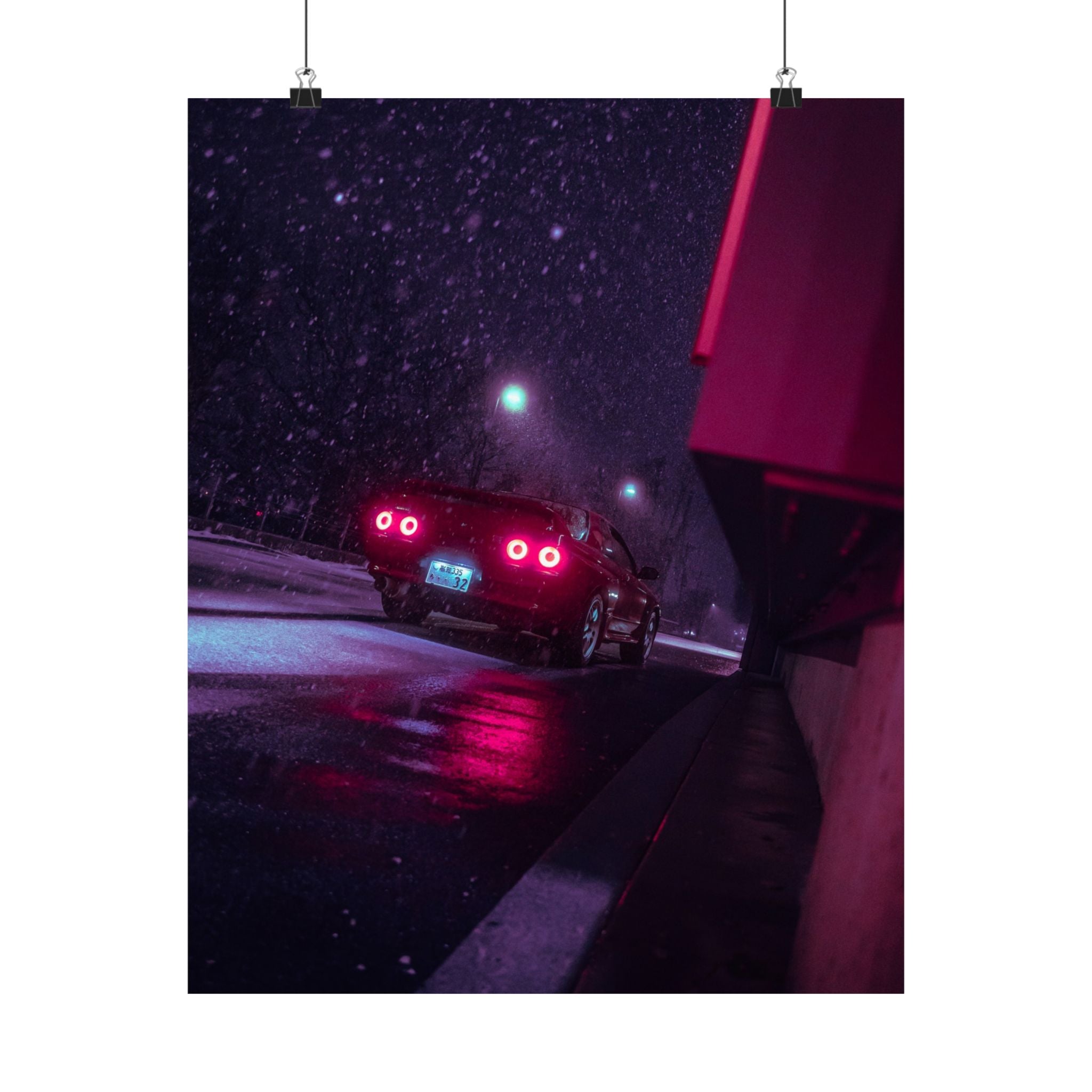 Automotive Neon Wall Poster