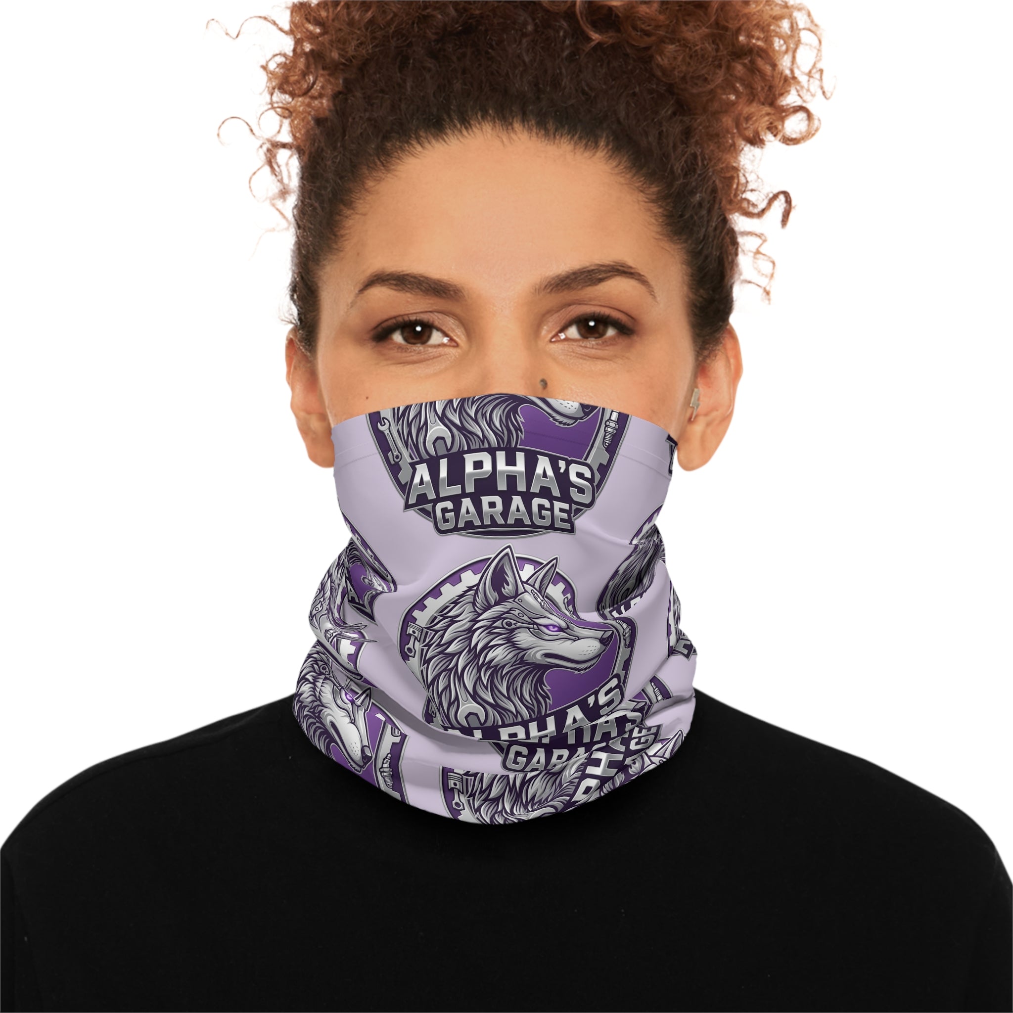 ALPHA'S GARAGE Logo Neck Gaiter