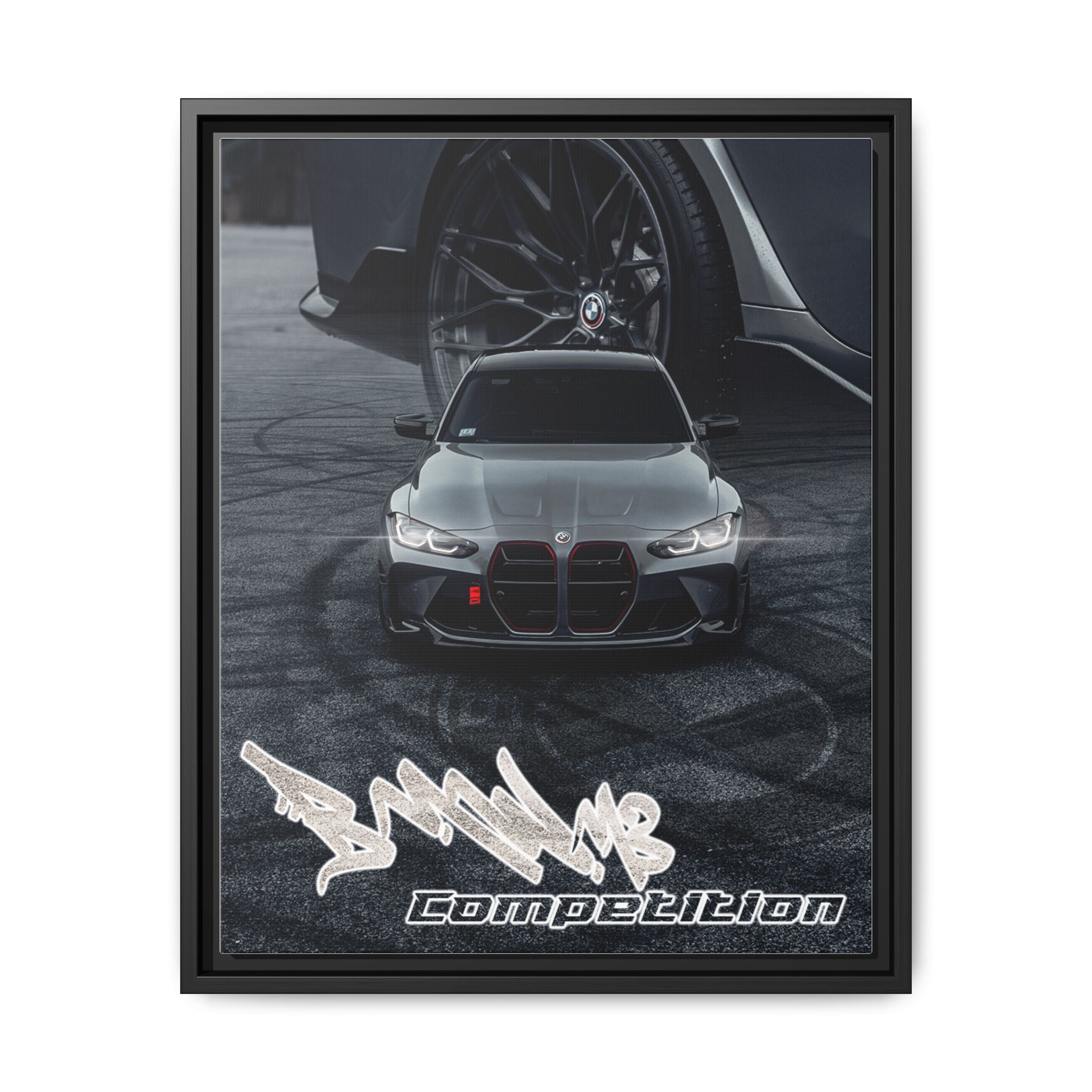 BMW M4 Competition Framed Canvas