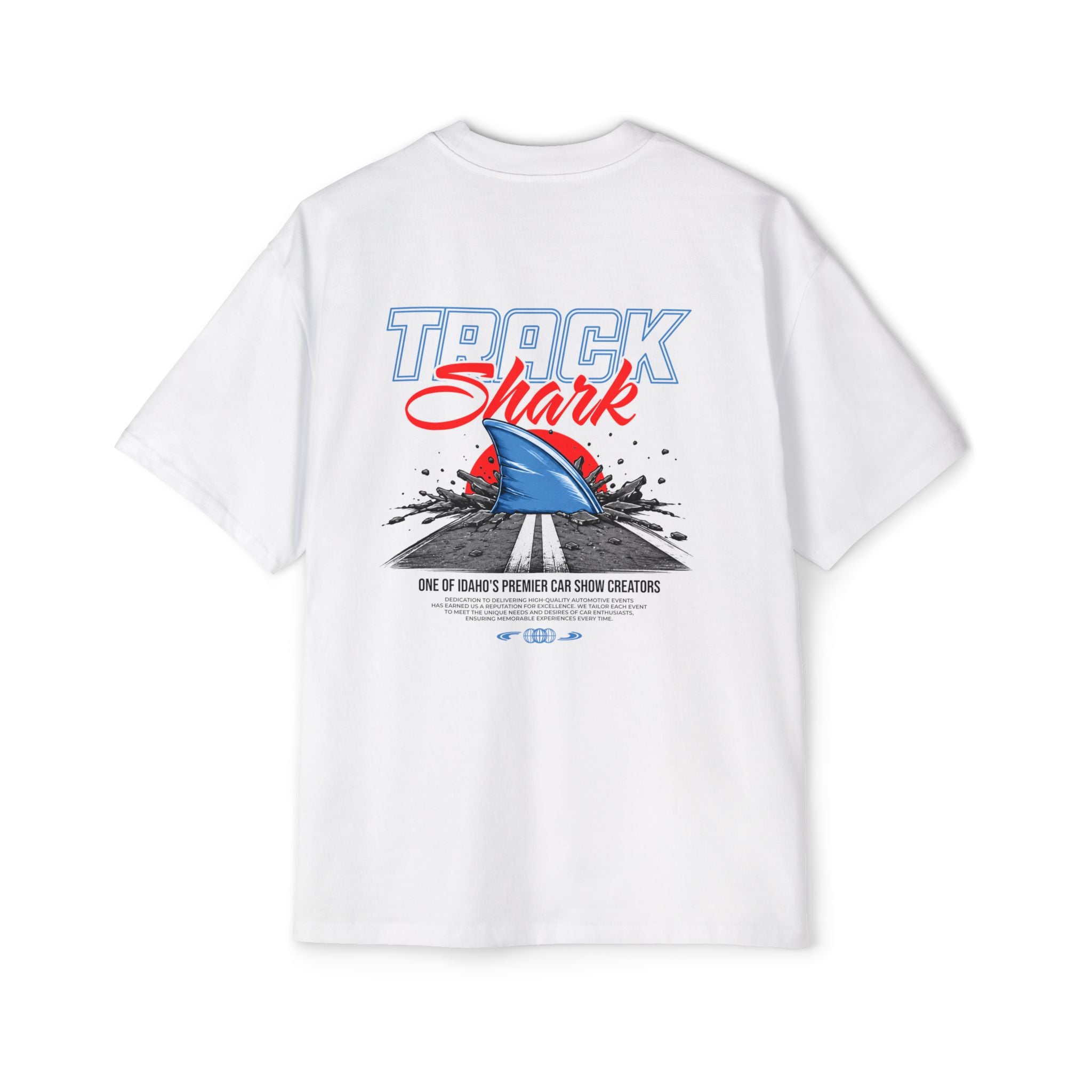 TRACKSHARK CLUB — Retro Racing Shark Graphic Shirt