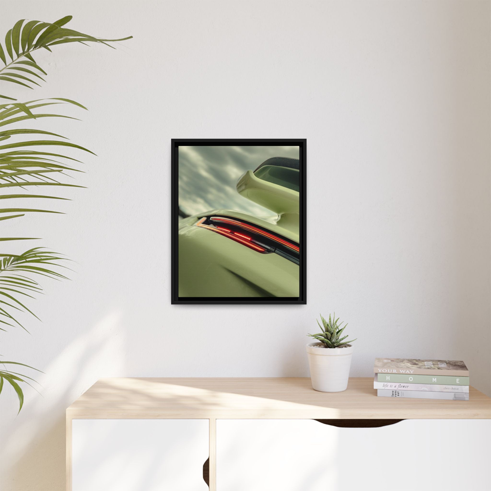 Sports Car Rear Detail Framed Canvas