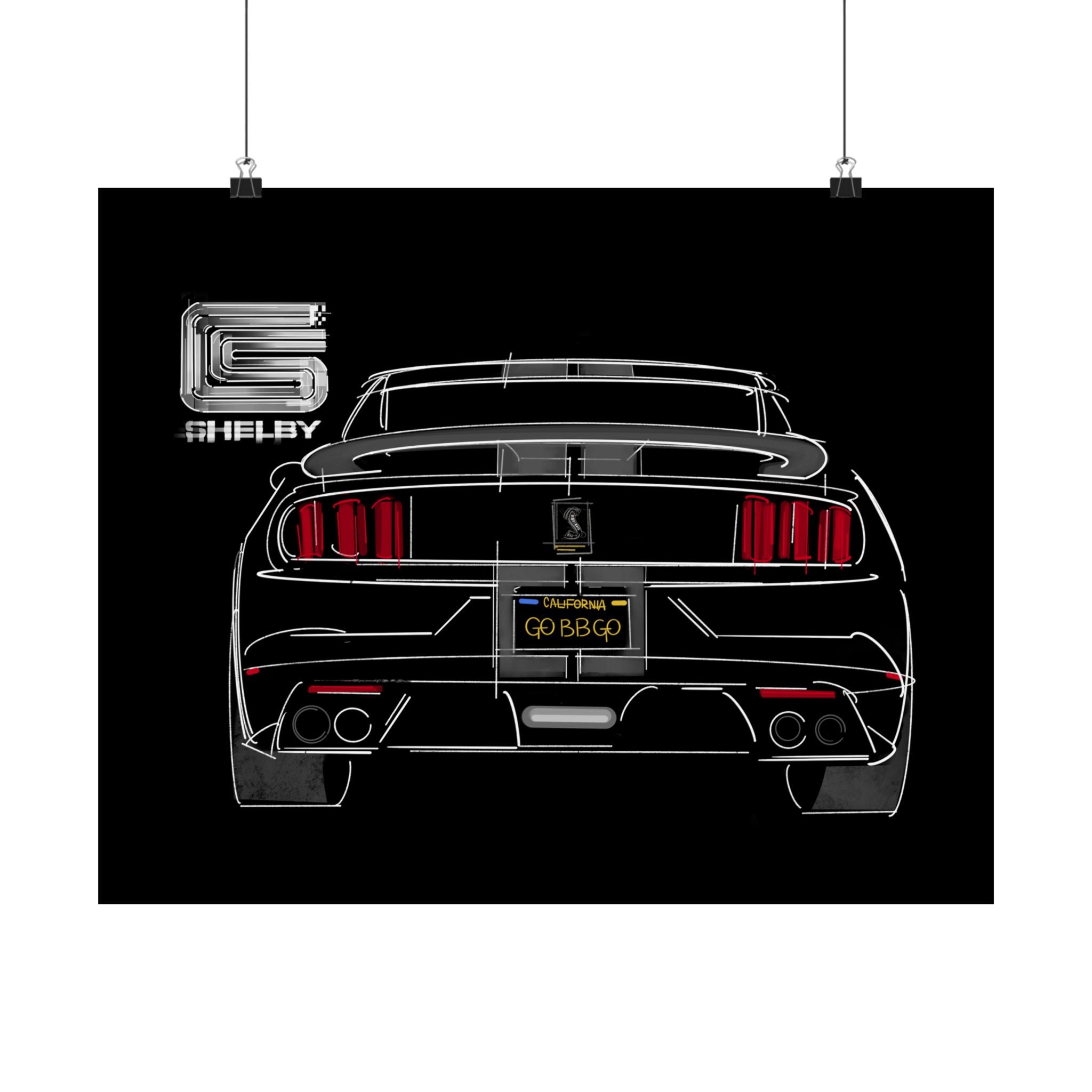 GT350 Rear + CS Poster