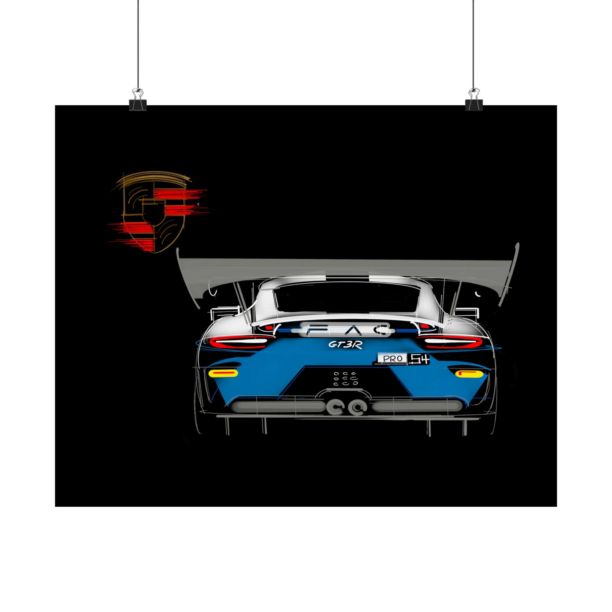 GT3R Rear Poster